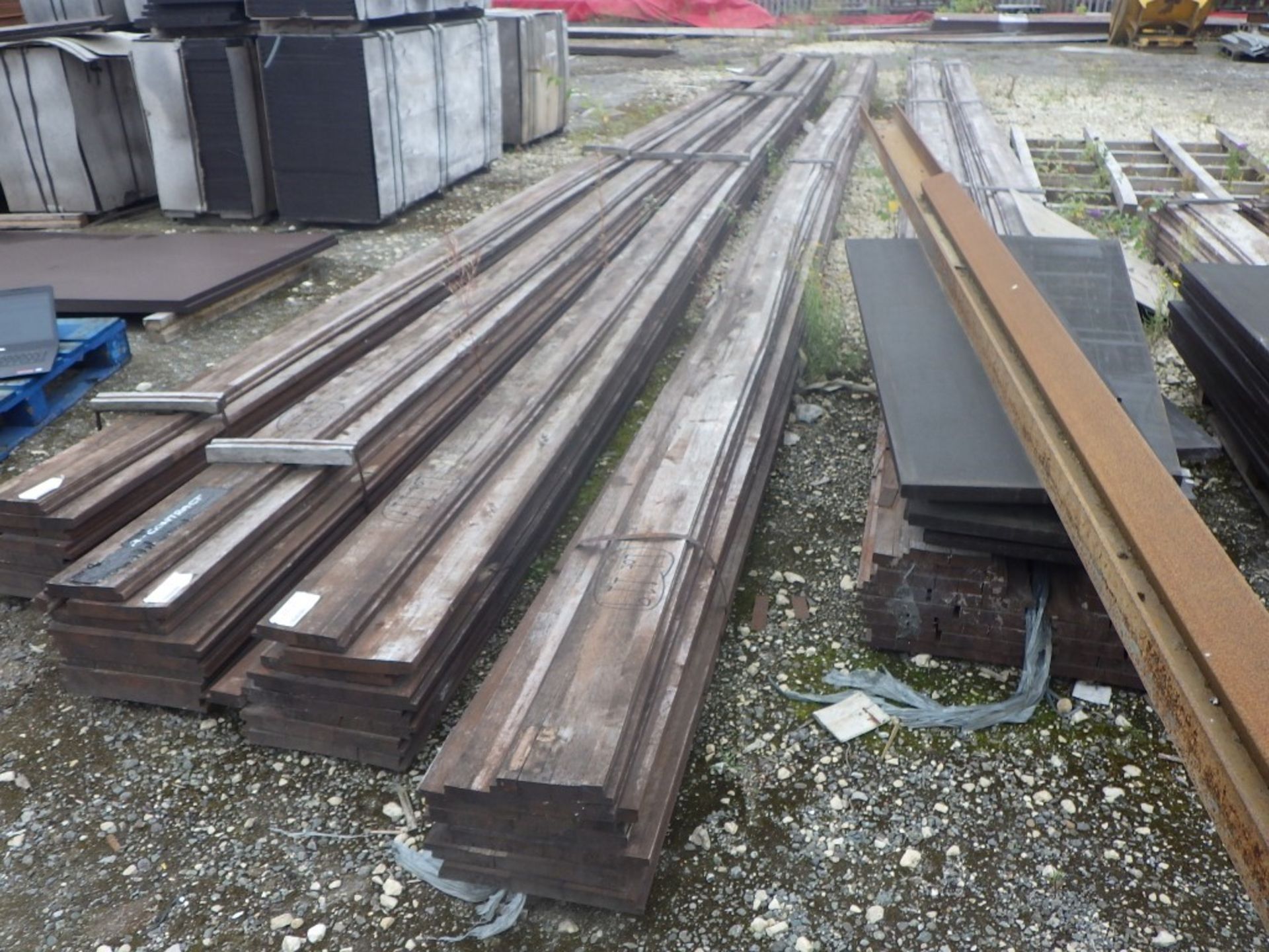 Laminate Flooring, Outside Stored, Some Weather / Other Damage, 45ft Lengths to Suit Box Trailer (1