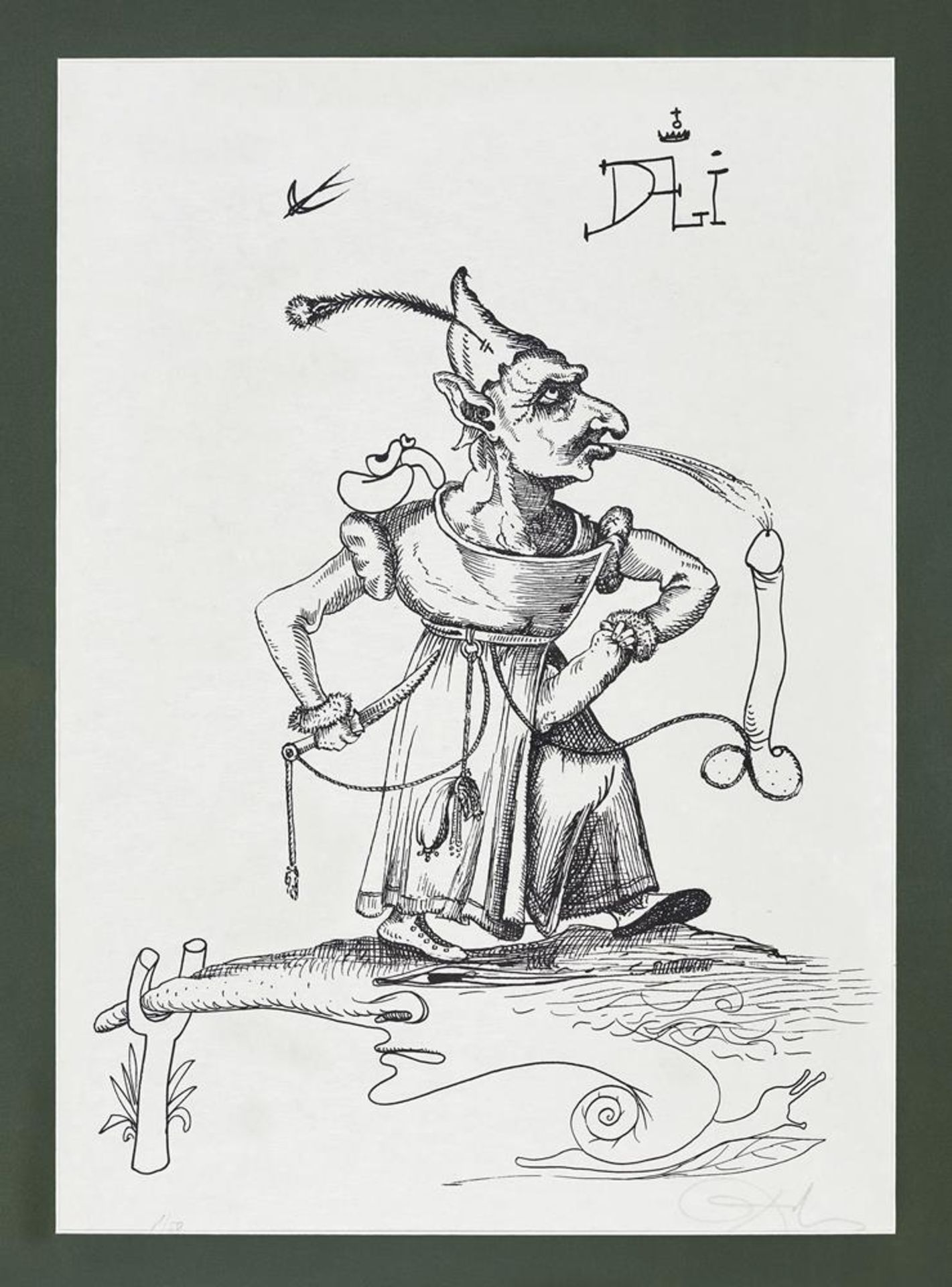 Salvador Dali, 1904 – Figueres – 1989 , Les songes drolatiques de Pantagruel 73-7 J, 1973