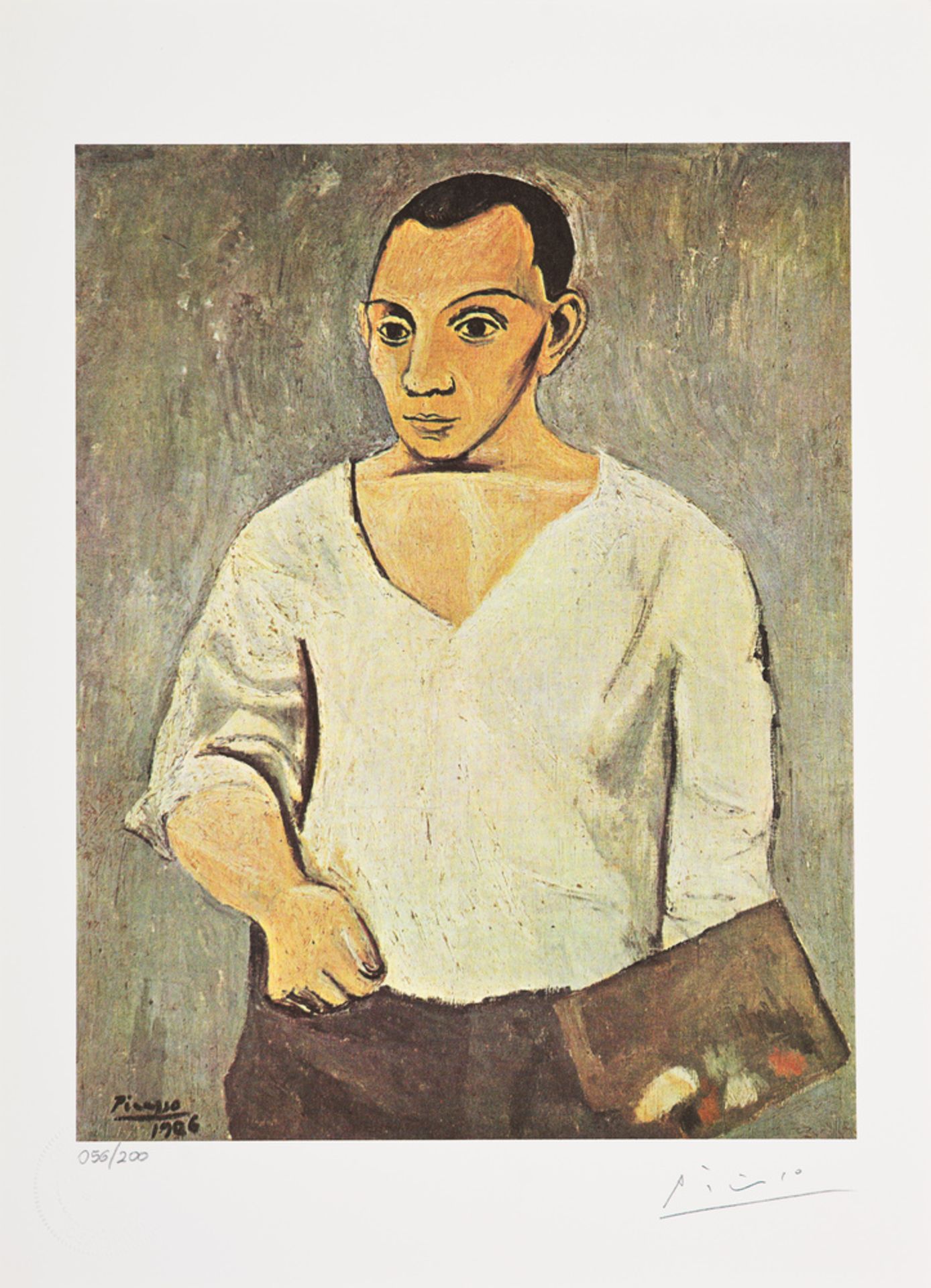Pablo Picasso ,
Malaga 1881 – 1973 Mougins , 
Self-portrait, 1954
