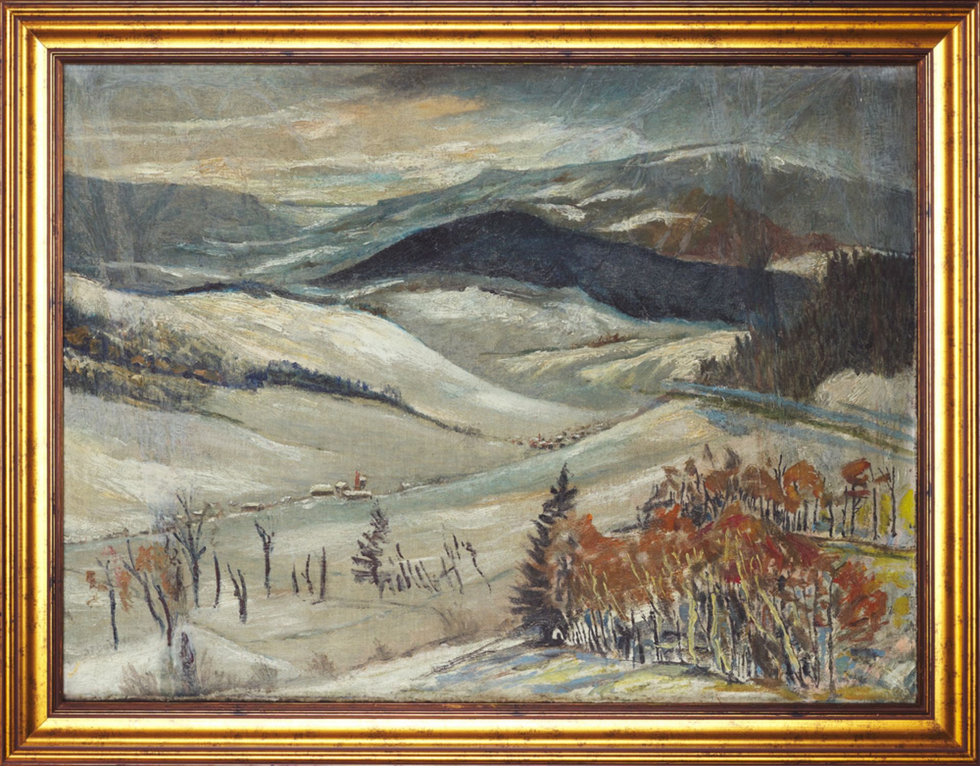 Stefan Filipkiewicz ,
Tarnów 1879-1944 Mauthausen-Gusen ,
Winter landscape from the Tatra Mountains 