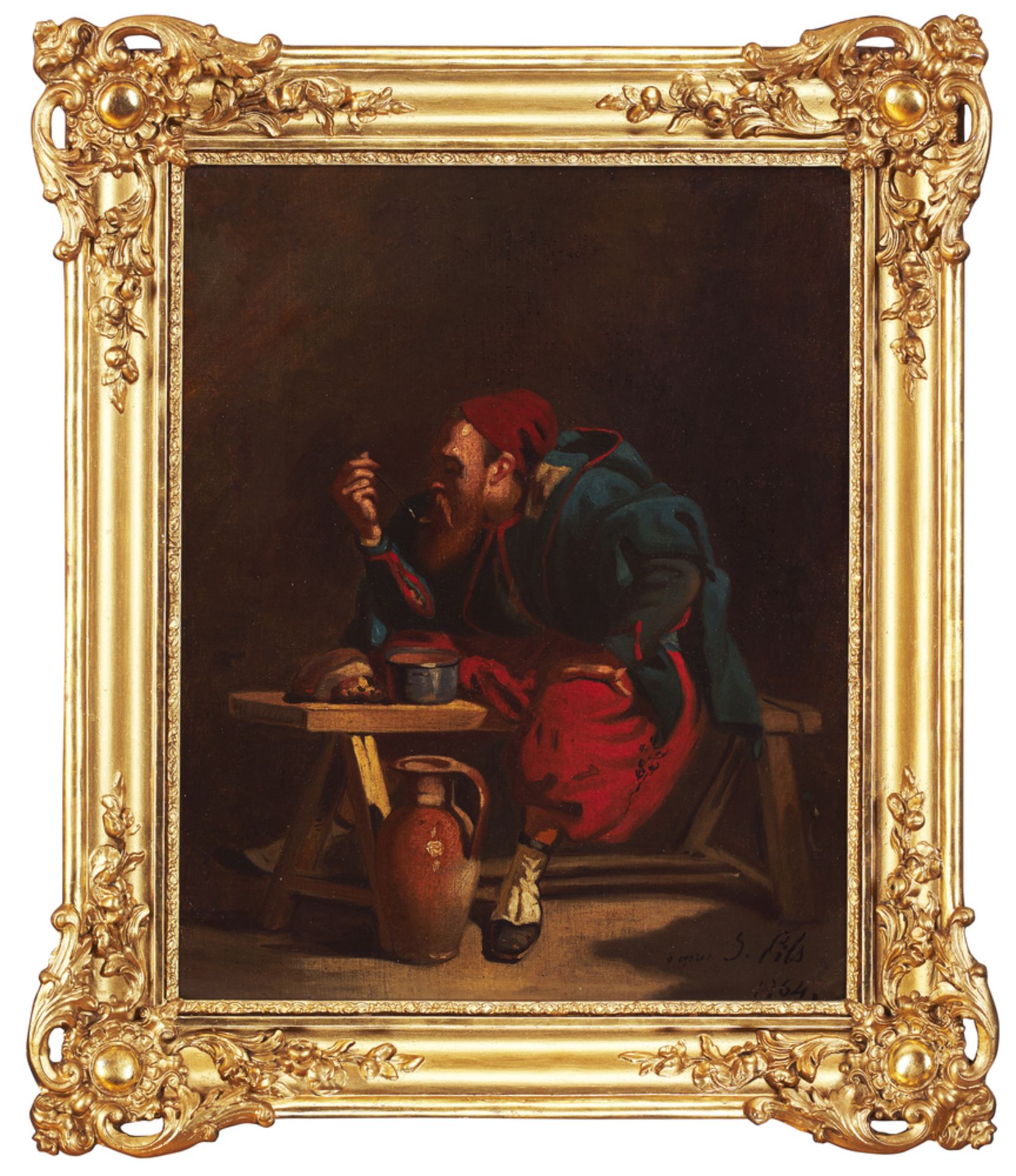 Isidore Alexandre Augustin Pils ,
Paris 1813-1875 Douarnenez ,
Cossack during a meal / Kozak podczas