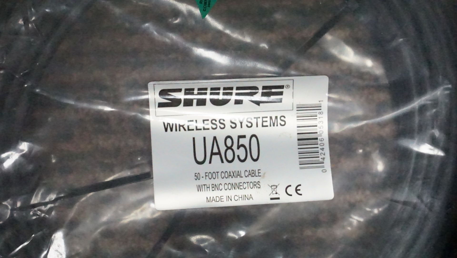 LOT - SHURE WIRELESS MIC ANTENNA CABLES - Image 2 of 2