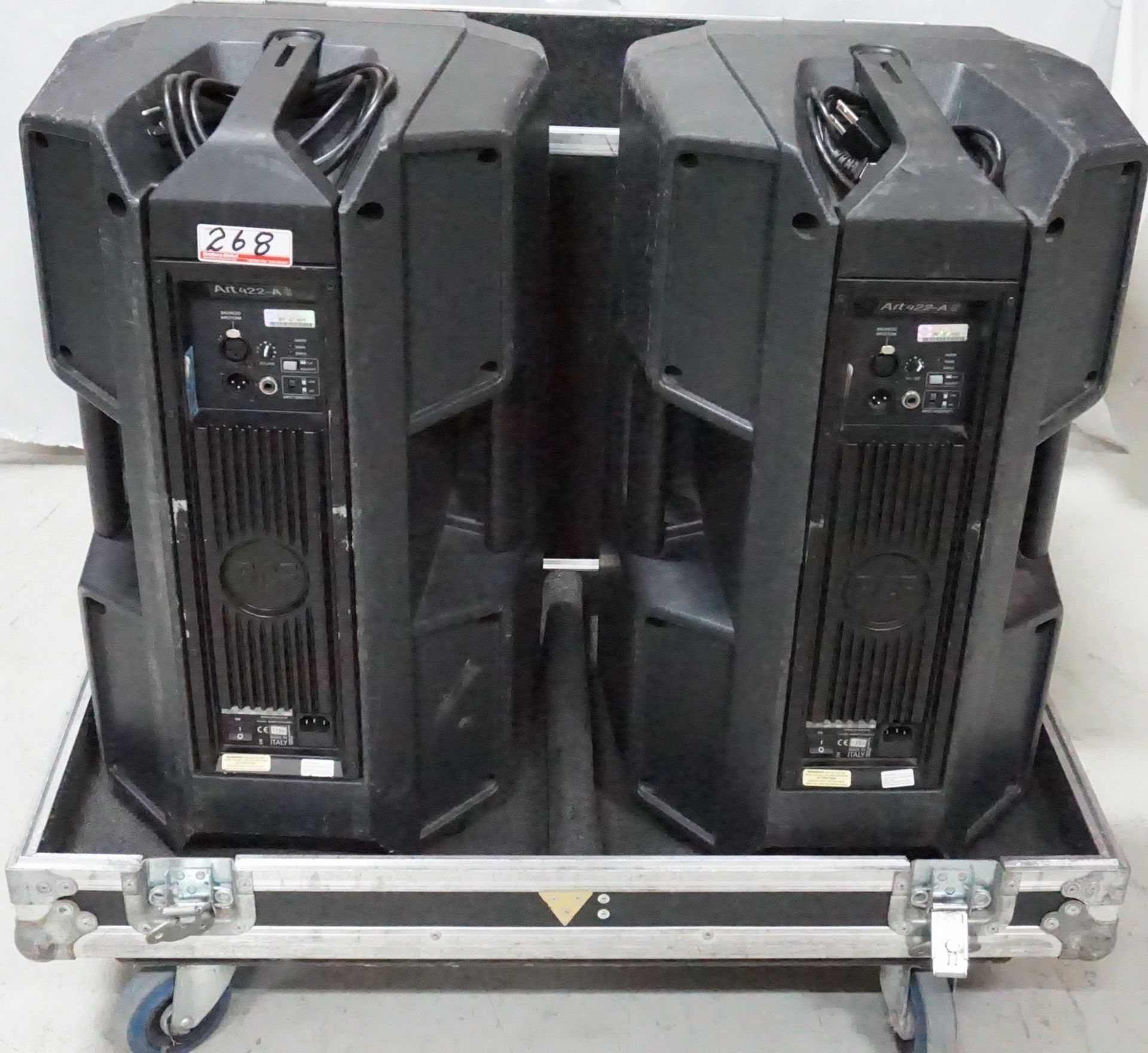 UNITS - RCF 422A POWERED FULL RANGE SPEAKERS W/ CASE - Image 2 of 2