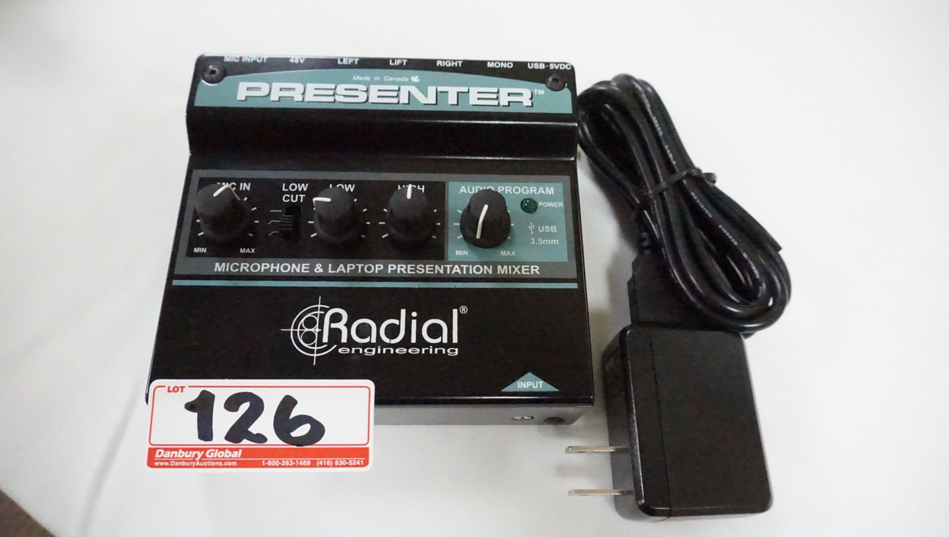 RADIAL PRESENTER MICROPHONE & LAPTOP PRESENTATION MIXER
