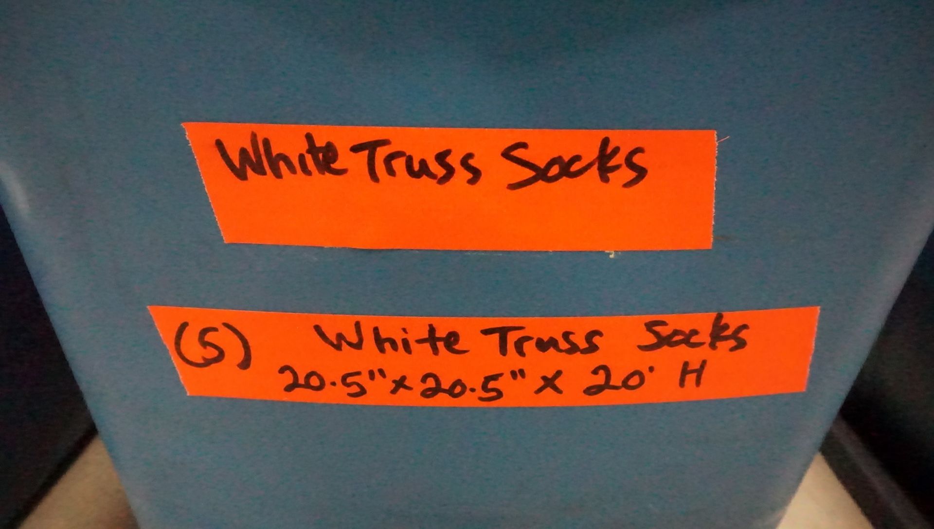 LOT - WHITE 20.5 X 205. X 20"H TRUSS SOCKS (5 PCS) - Image 2 of 2