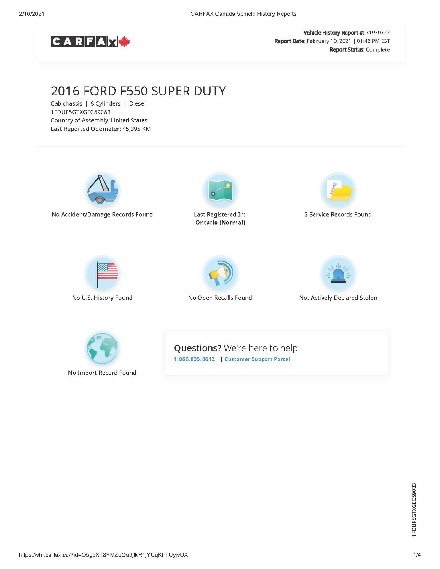 2016 FORD F550 SUPER DUTY STRAIGHT TRUCK W/ V8 6.7L DIESEL ENGINE, 4X2 C/W 14_ L BOX W/ INTEGRAL - Image 11 of 14