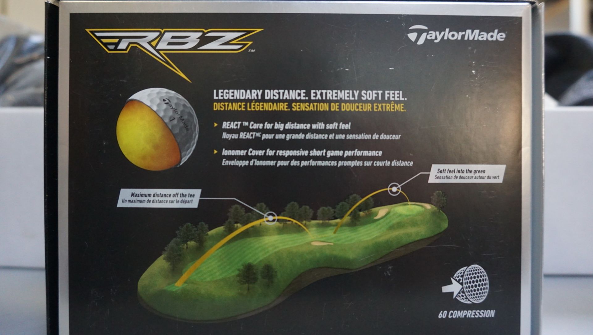 PACKS - TAYLORMADE RBZ GOLF BALLS - BRANDED (12 BALLS / PACK) (144 BALLS TOTAL) - Image 4 of 4