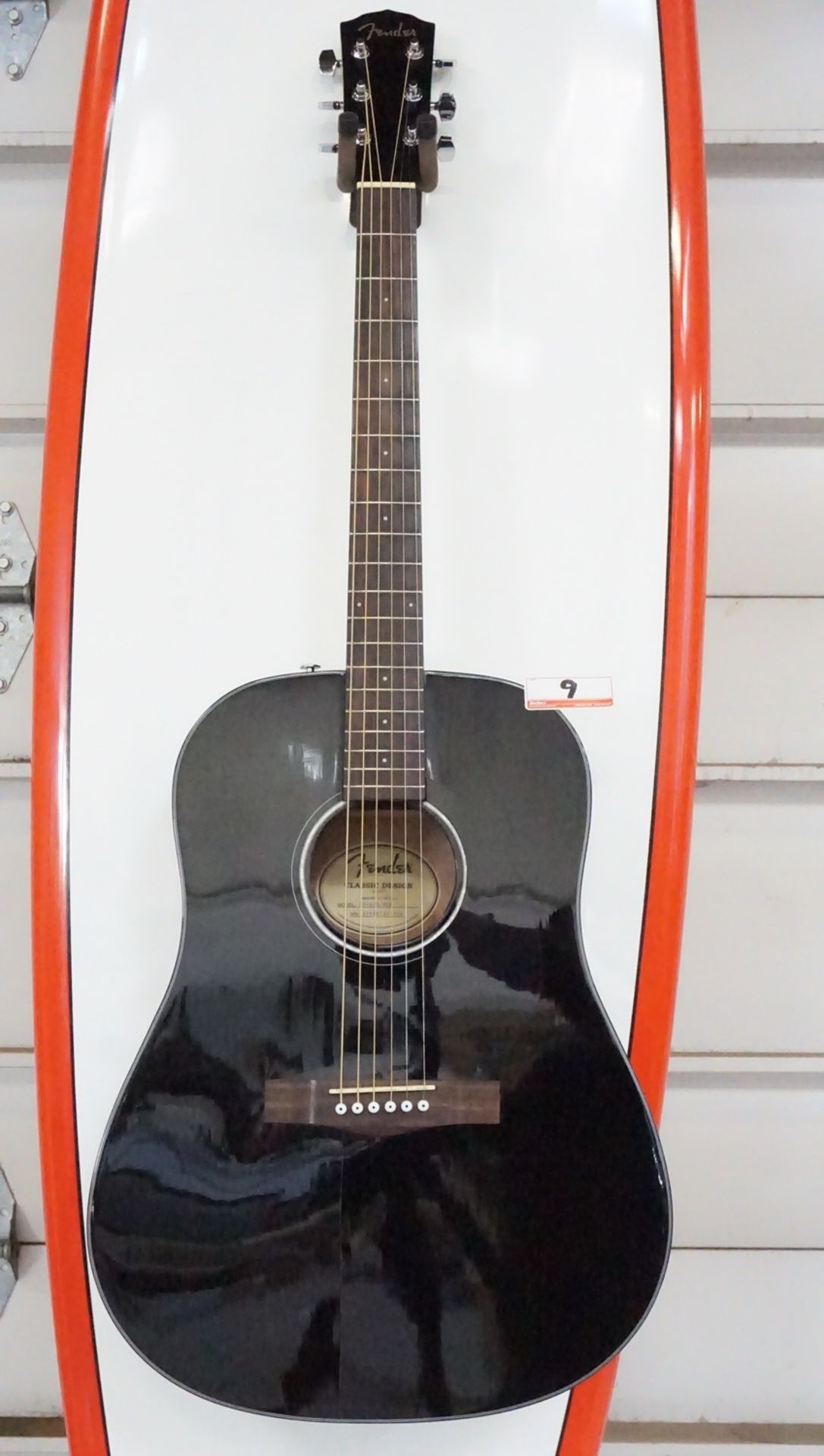 FENDER CD-60S BLK ACOUSTIC GUITAR W/ TAKAMINE BLACK HARDSHELL CASE