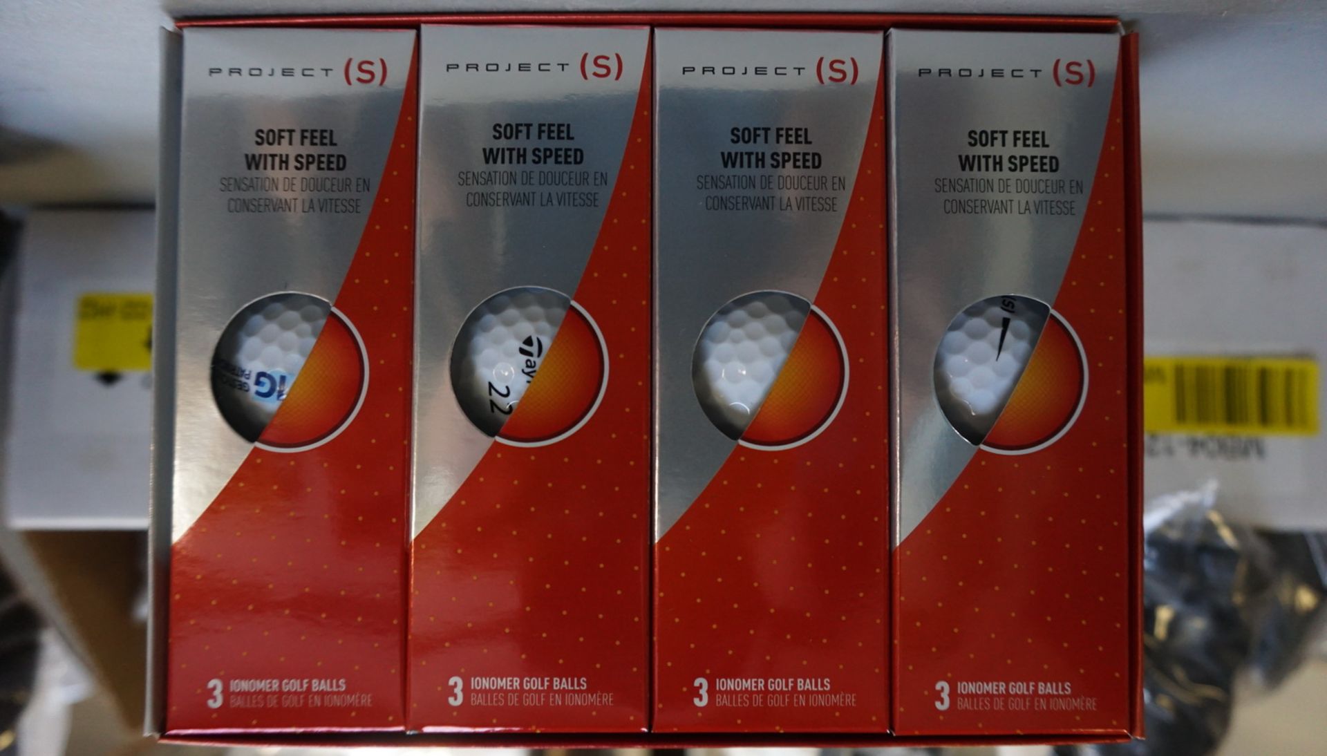 PACKS - TAYLORMADE PROJECT (S) GOLF BALLS -BRANDED (12 BALLS / PACK) (156 BALLS TOTAL)