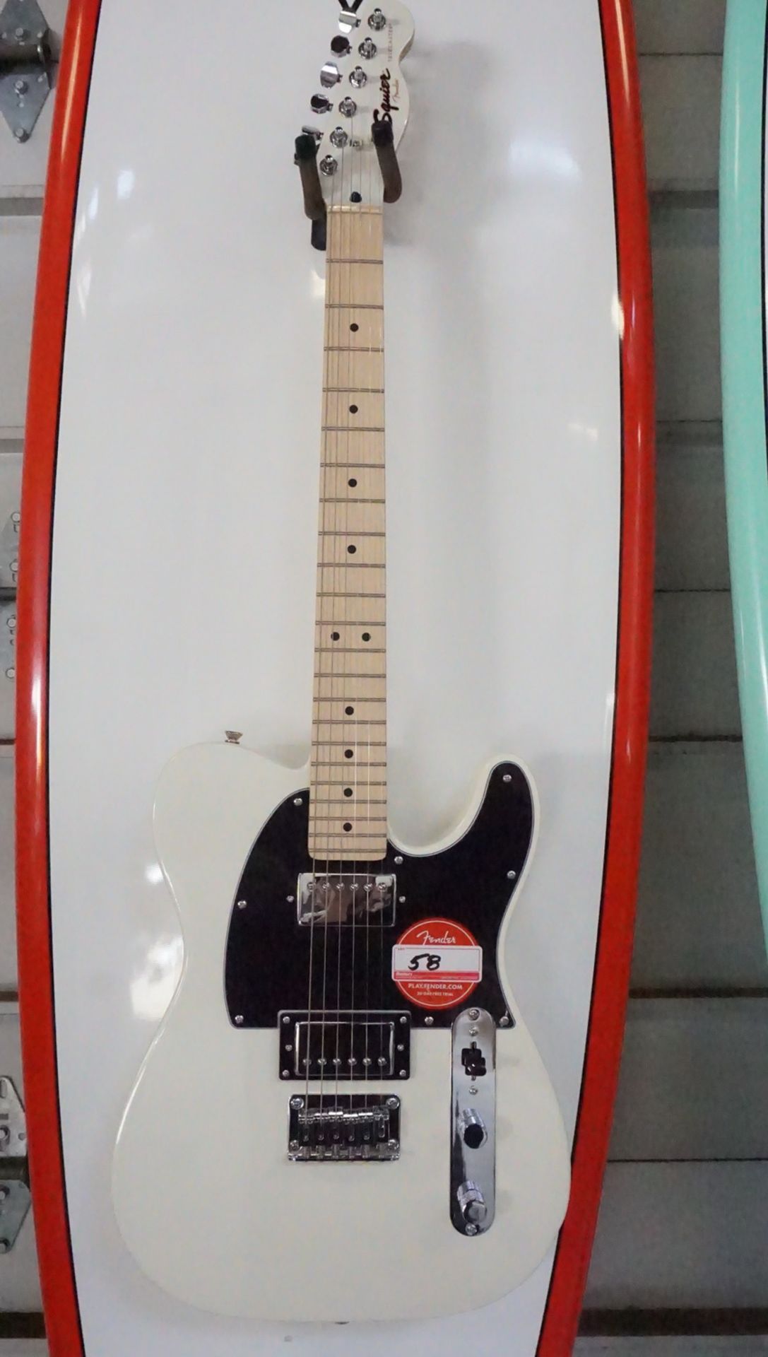 SQUIER CONTEMPORARY TELECASTER HH MN PRL WHITE ELECTRIC GUITAR (SMALL PAINT CHIP ON SIDE)