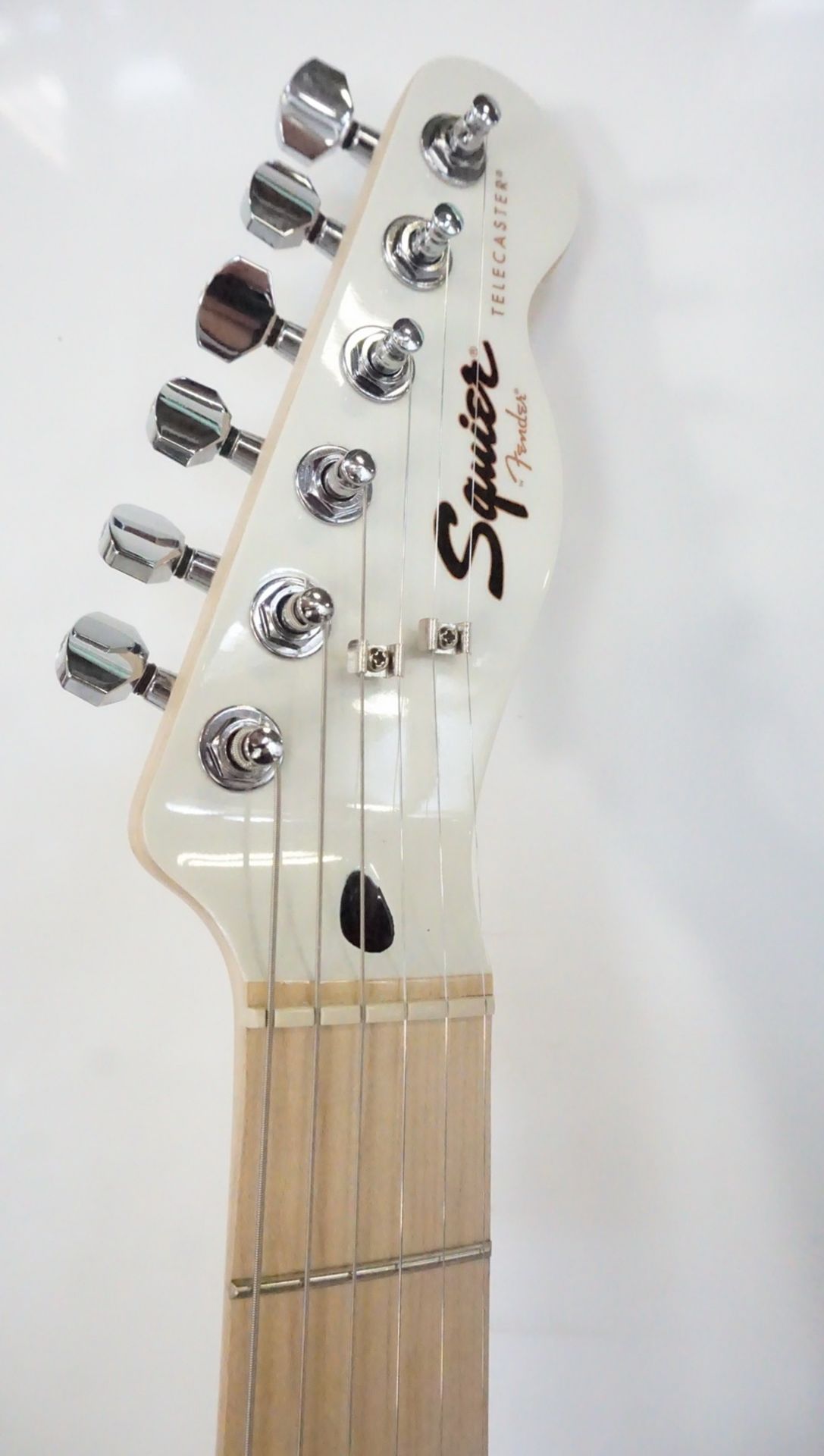 SQUIER CONTEMPORARY TELECASTER HH MN PRL WHITE ELECTRIC GUITAR (SMALL PAINT CHIP ON SIDE) - Image 3 of 6