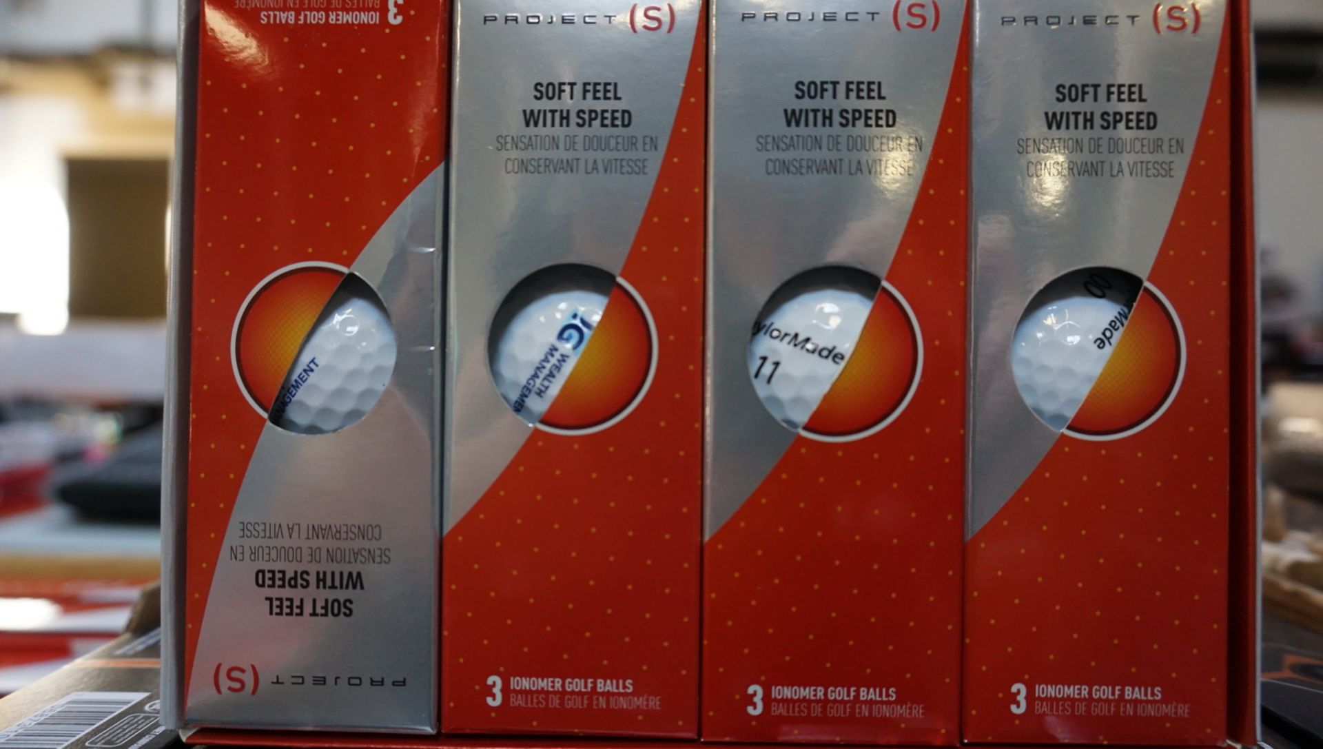 PACKS - TAYLORMADE PROJECT (S) GOLF BALLS - BRANDED (12 BALLS / PACK) (120 BALLS TOTAL) - Image 2 of 2