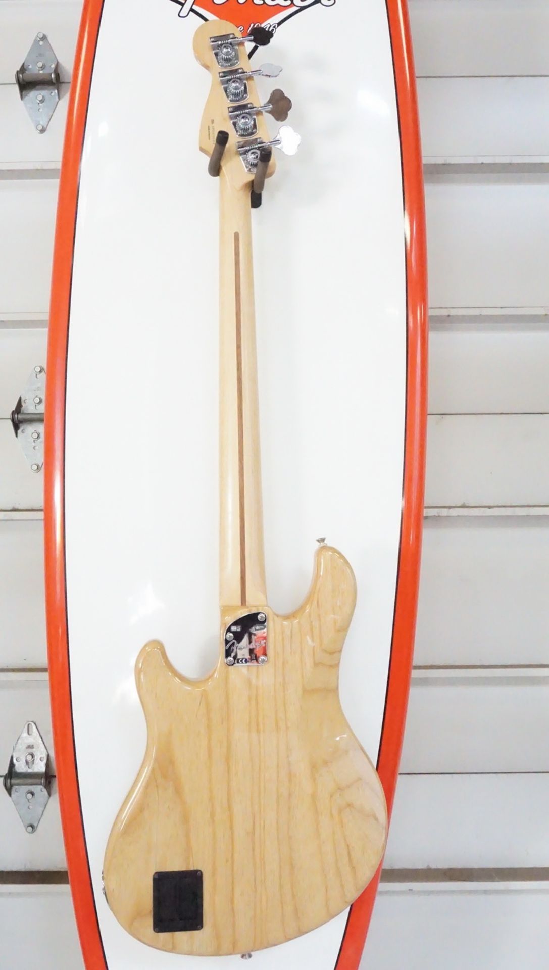 FENDER DELUXE DIMENSION BASS NATURAL ELECTRIC BASS GUITAR W/ FENDER BLACK SOFT CASE - Image 4 of 8