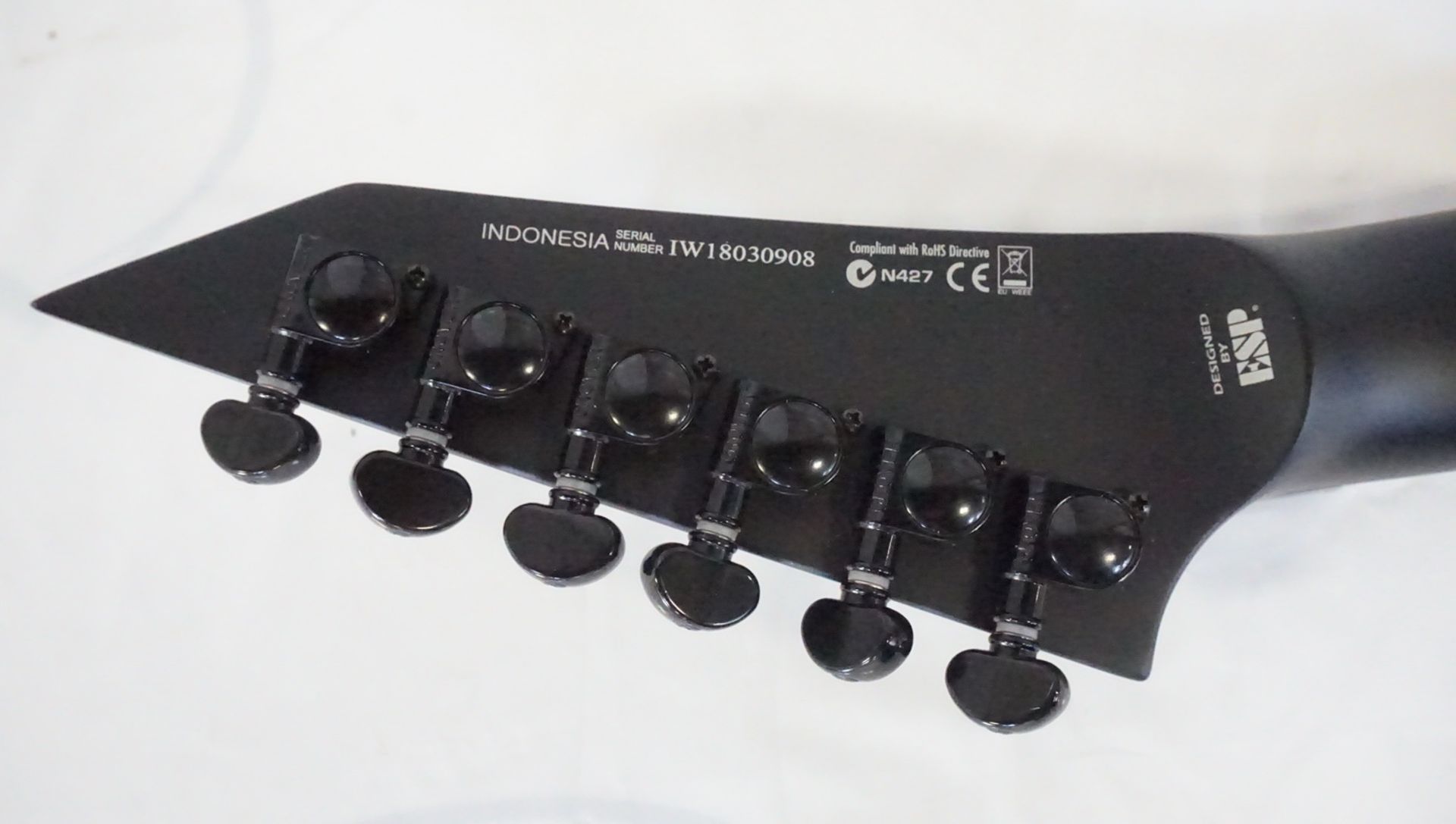 ESP LTD M-BLACK METAL BLACK SATIN ELECTRIC GUITAR (SMALL CHIP ON BACK) - Image 5 of 6