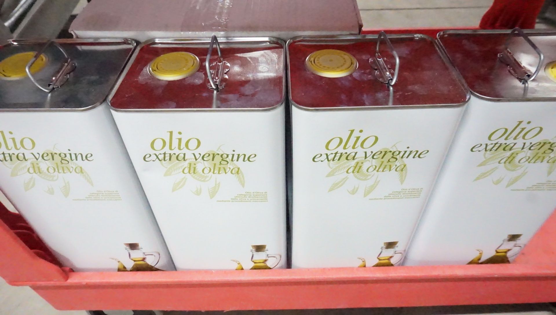 LOT - (8) CANS 5L OLIO & (8) CASES (12 BOTTLES/ CASE) OF EXTRA VIRGIN OLIVE OIL (EXP JUNE 2021) - Image 2 of 3