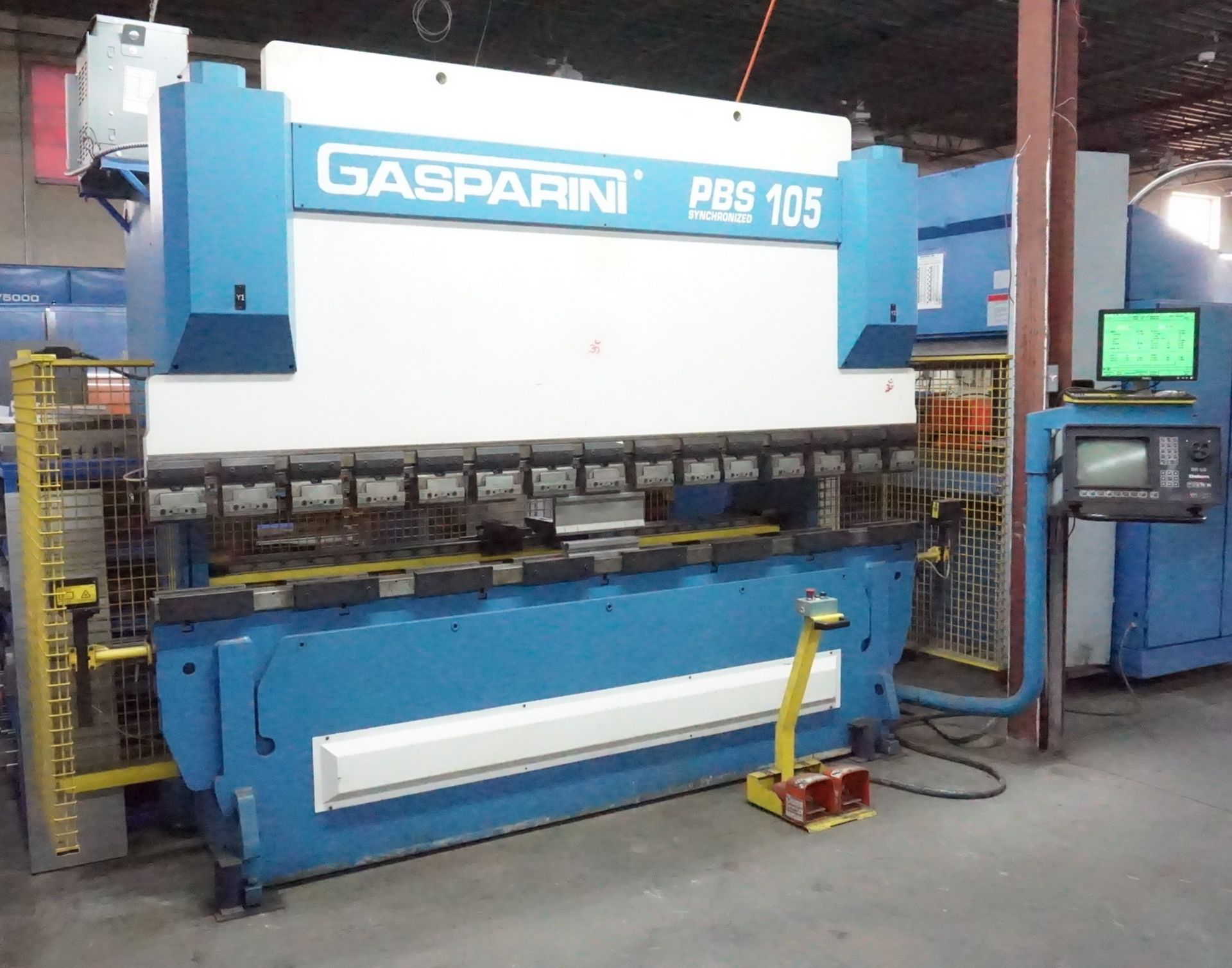 GASPARINI PBS105/3000 CNC PRESS BRAKE, W/ 4-AXIS BACK GAUGE, 105 TON CAPACITY, 122" FOLD LENGTH, 7.