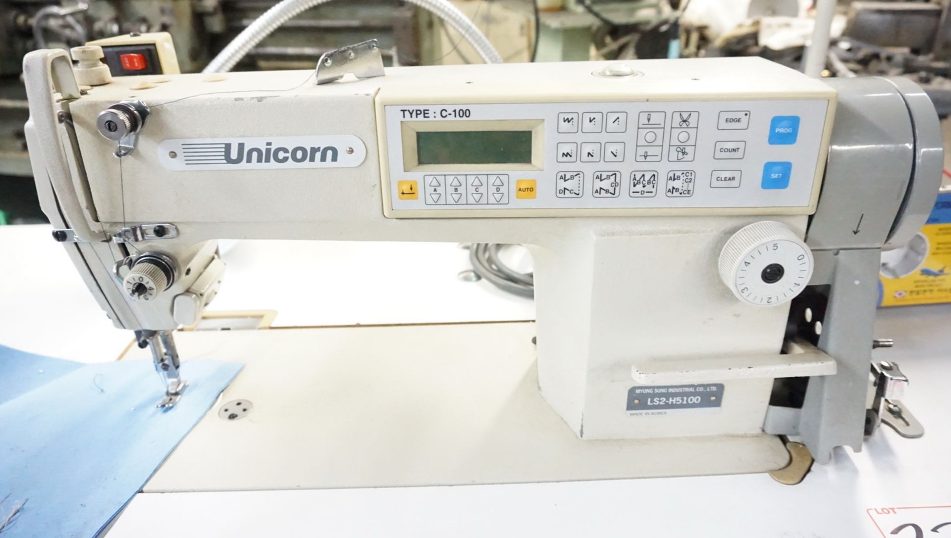 UNICORN LS2-H5100 SINGLE NEEDLE PROGRAMMABLE SEWING MACHINE, S/N 98123627 - Image 2 of 5