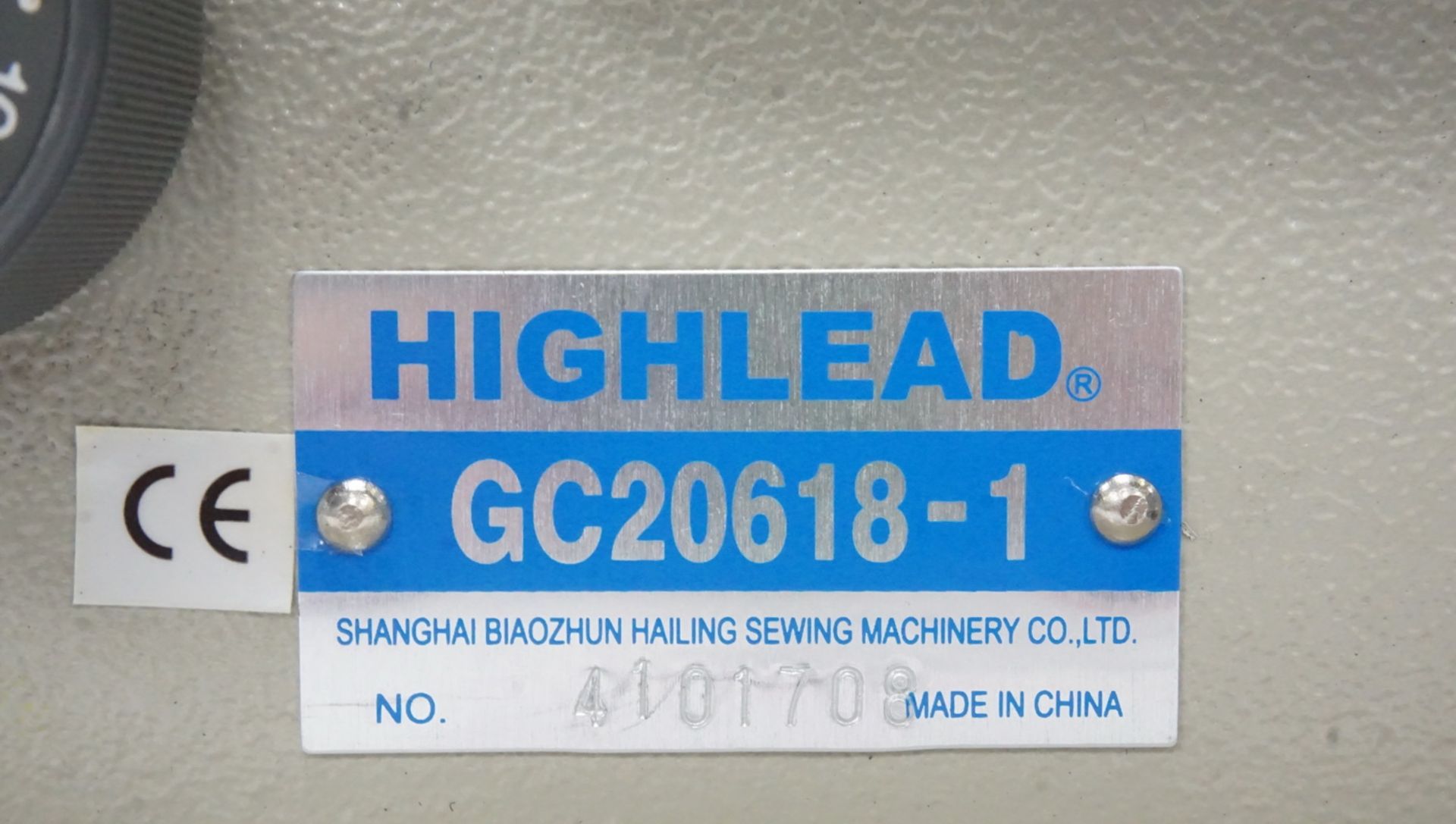 HIGHLEAD GC20618-1 SINGLE NEEDLE WALKING FOOT MACHINE, S/N 4101708 - Image 5 of 5