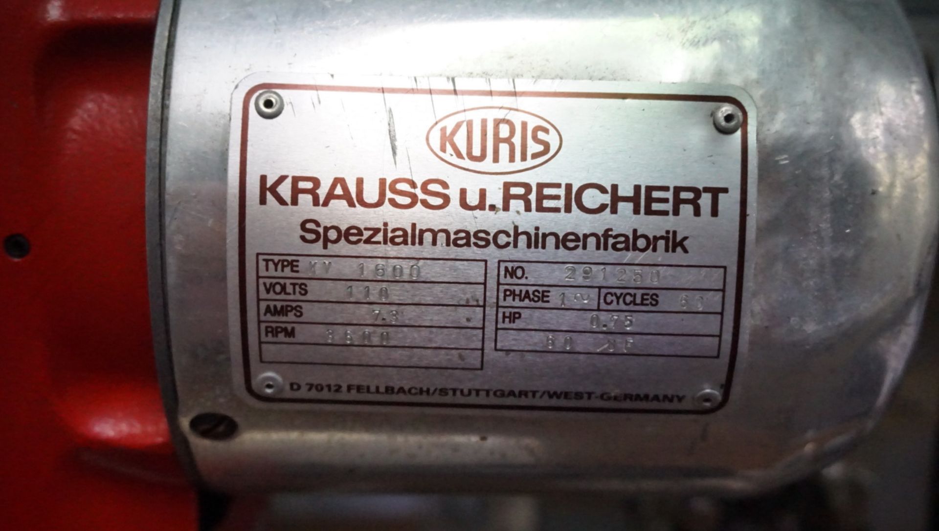 KRAUSS KV1600 APPROX 6"H CUT CLOTH CUTTING KNIFE (110V) - Image 2 of 2