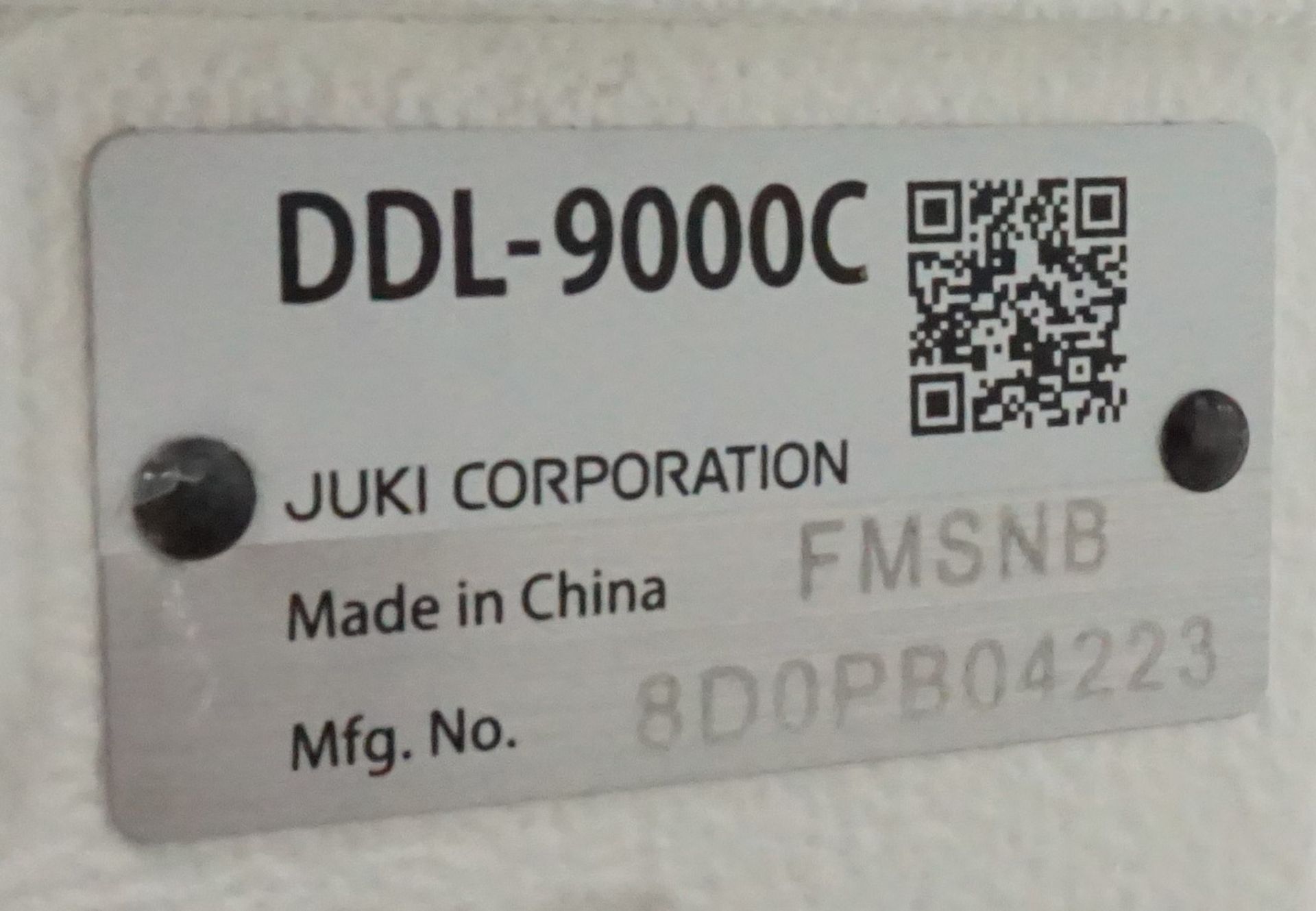 JUKI DDL-9000C SMART LOCKSTITCH MACHINE, S/N 8DOPB04223 - Image 4 of 4