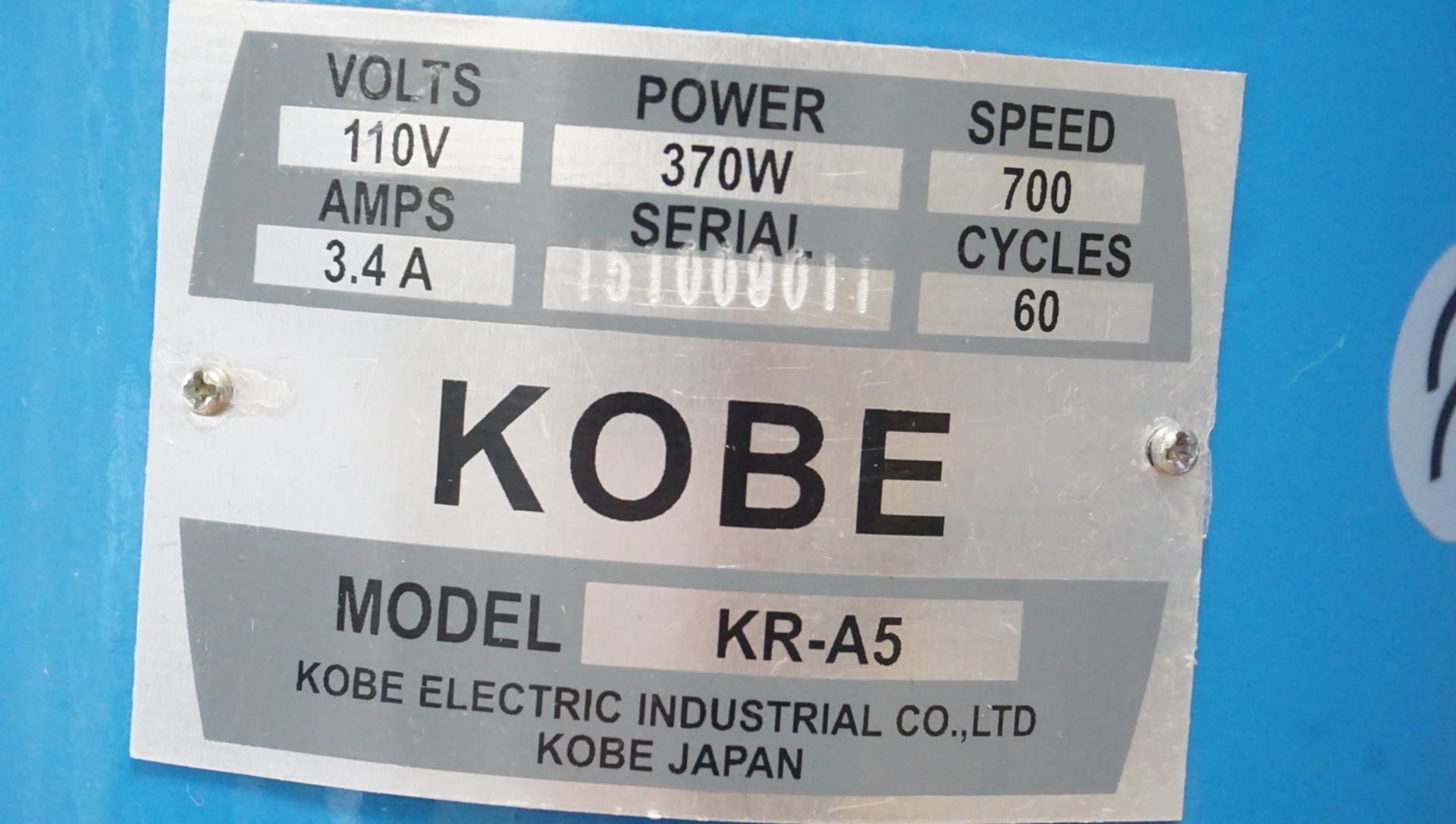 KOBE KR-45 NEW ROTARY CLOTH CUTTING KNIFE (NEW) (110V) - Image 2 of 2