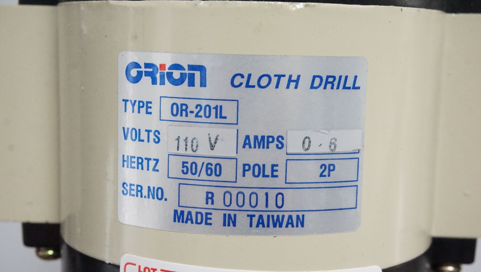 CORION OR-201L CLOTH DRILL (110V) - Image 2 of 2