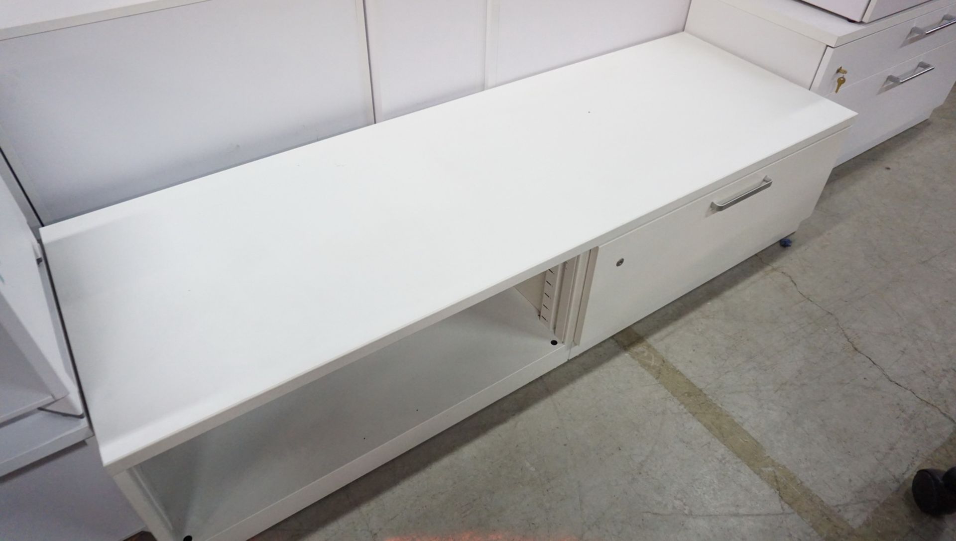 LOT - STEELCASE ASSTD WHITE CABINETS - Image 2 of 2