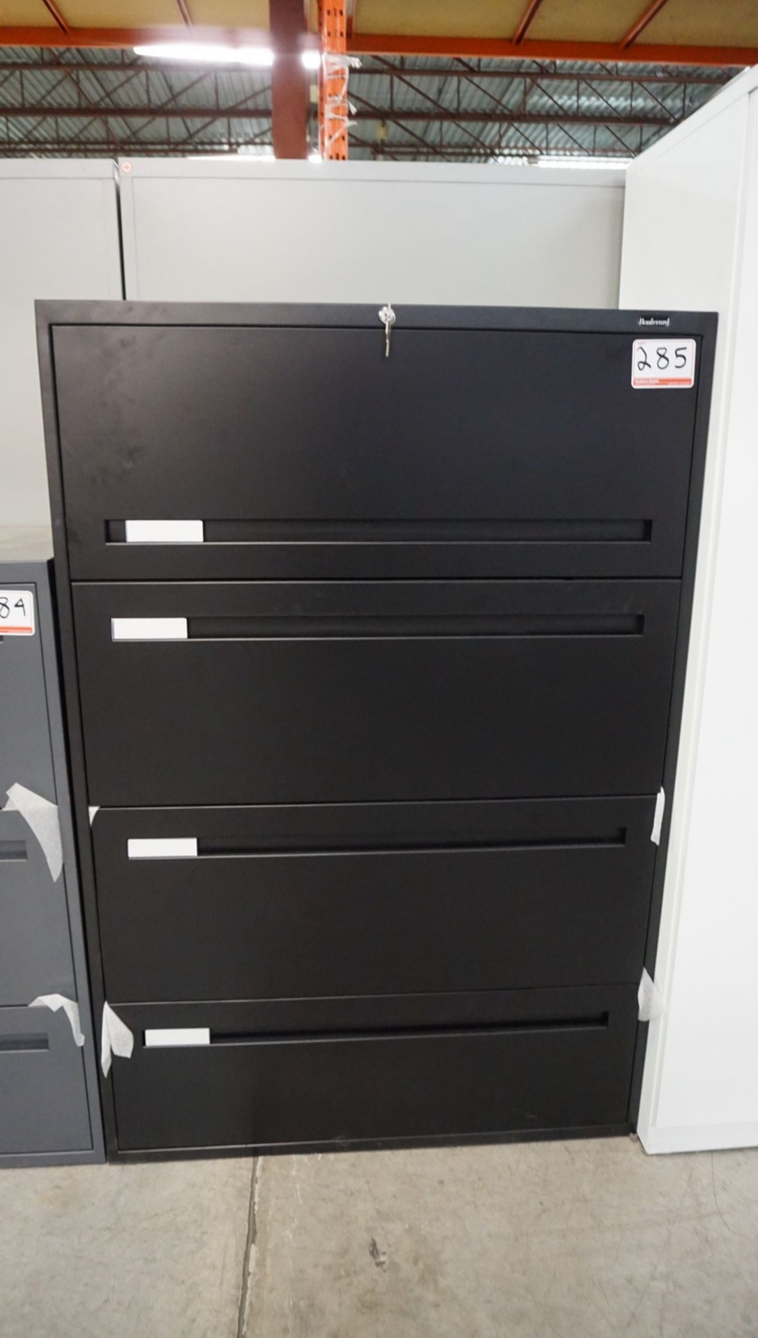 BOULEVARD BLACK 3' X 18" X 54"H 3-DRAWER LATERAL FILE CABINET