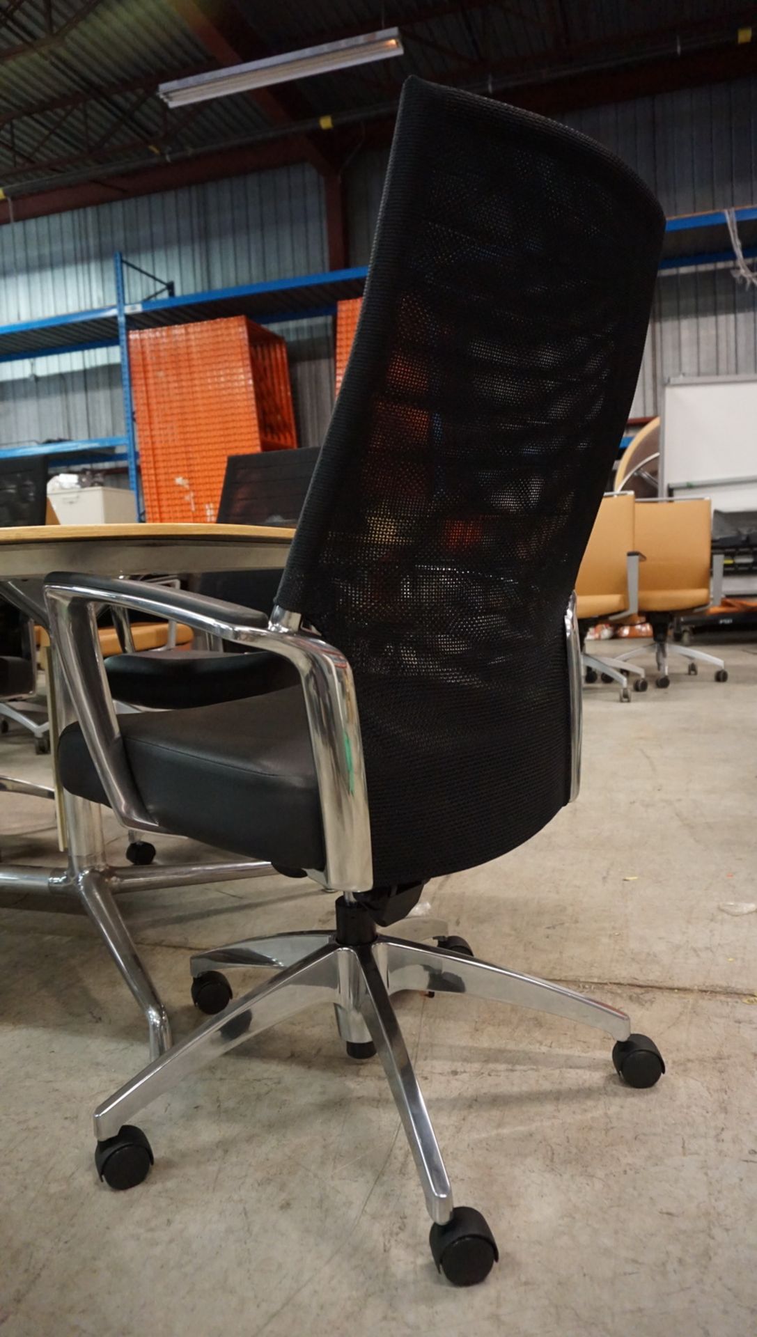 UNITS - GLOBAL BLACK LEATHERETTE & MESH OFFICE CHAIRS - Image 2 of 2