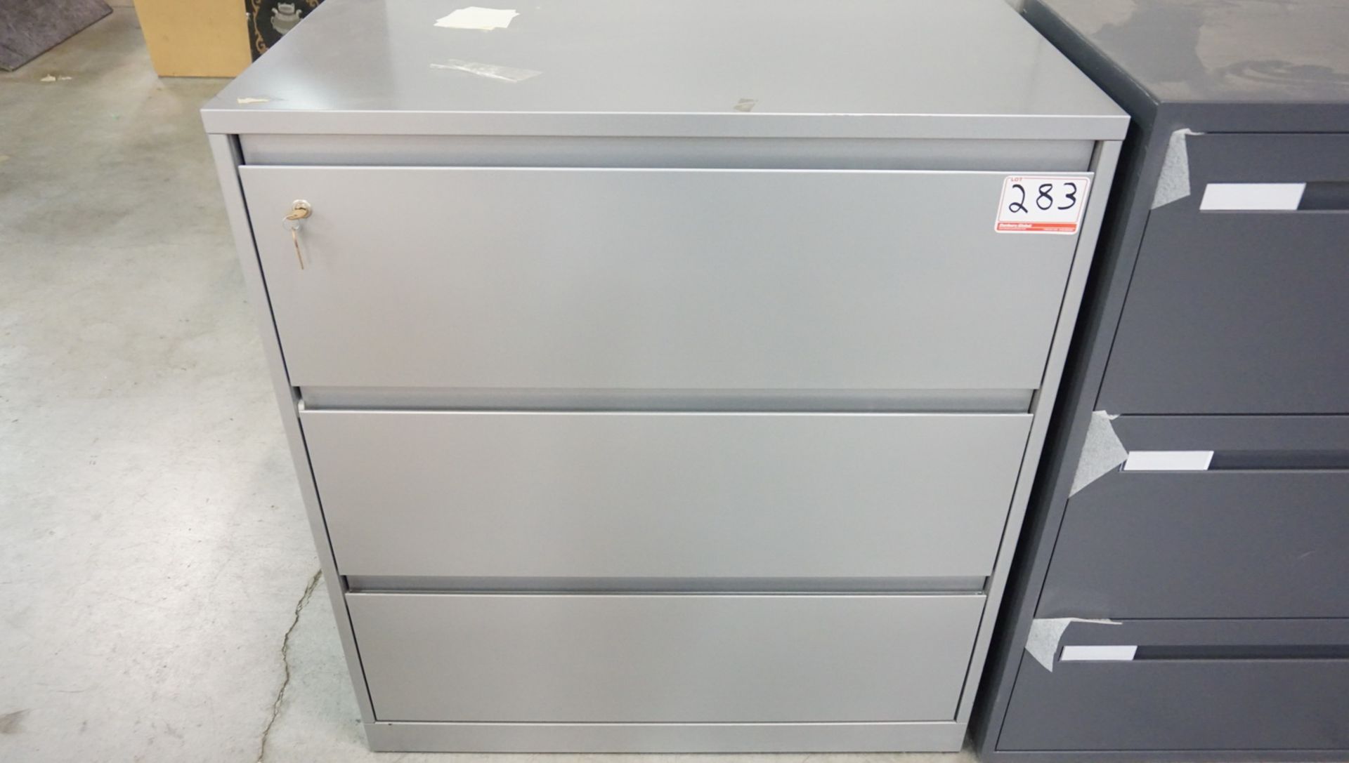 GREY STEEL 3DR 3' X 18" X 40"H LATERAL FILE CABINET