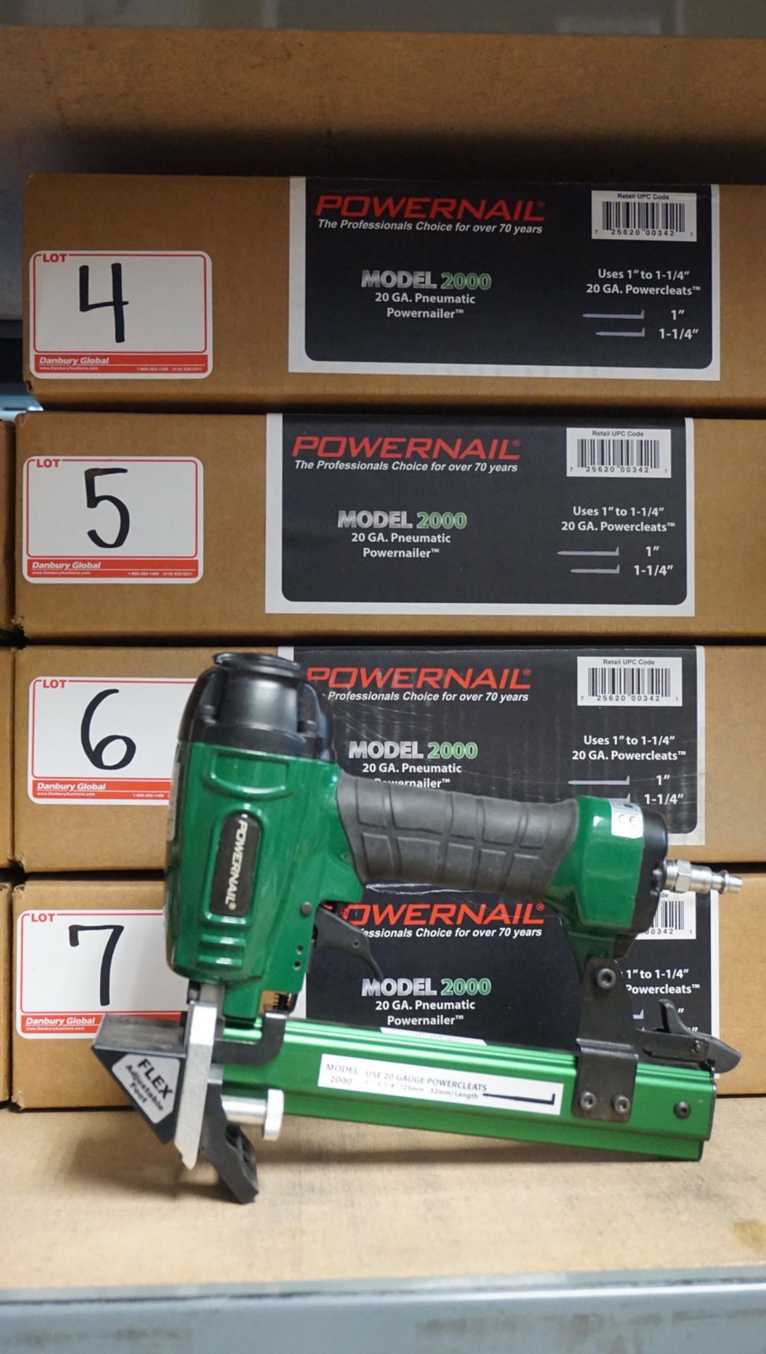 POWERNAIL MODEL 2000 20GA PNEU POWER FLOOR NAILER W/ CASE