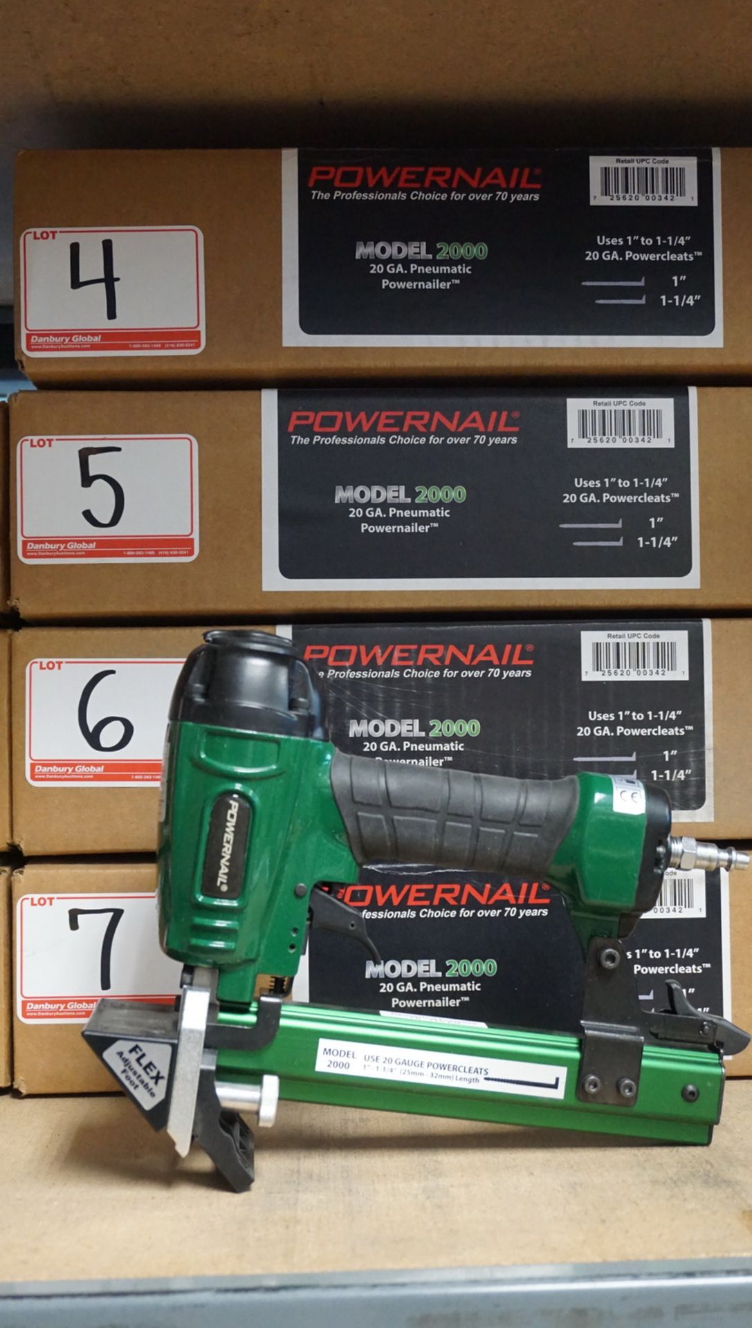 POWERNAIL MODEL 2000 20GA PNEU POWER FLOOR NAILER W/ CASE