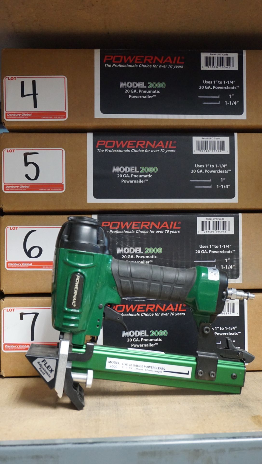 POWERNAIL MODEL 2000 20GA PNEU POWER FLOOR NAILER W/ CASE