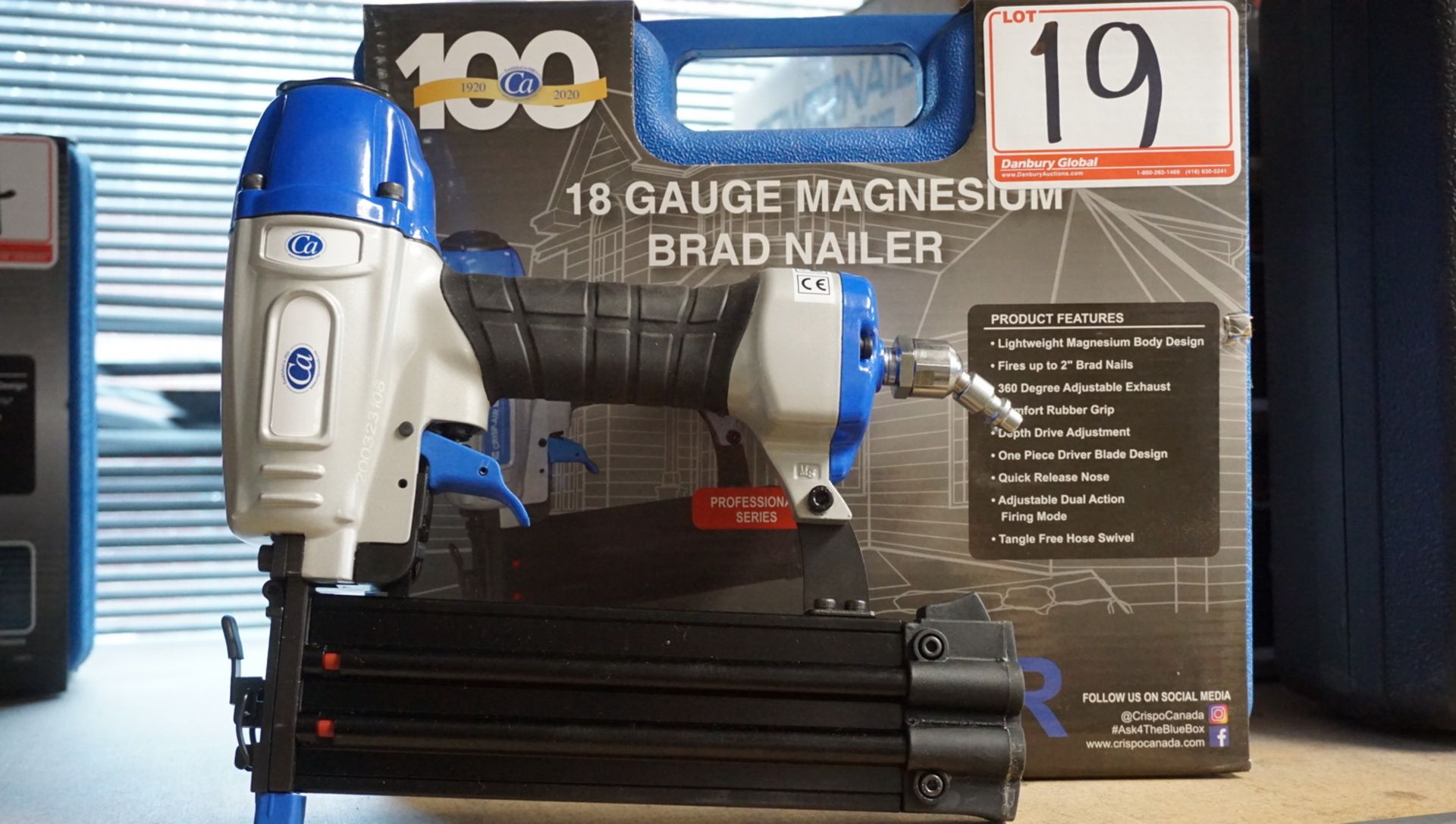 CRISP-AIR F50P 18-GAUGE MAGNESIUM PNEU BRAD NAILER