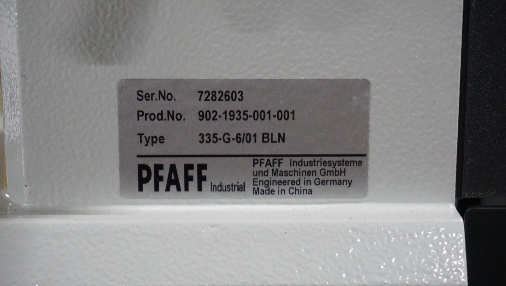 (NEW) PFAFF 335G-6/01 BLN WALKING FOOT, CYLINDER-BED, LEATHER SEWING MACHINE, S/N 7282603 - Image 6 of 6