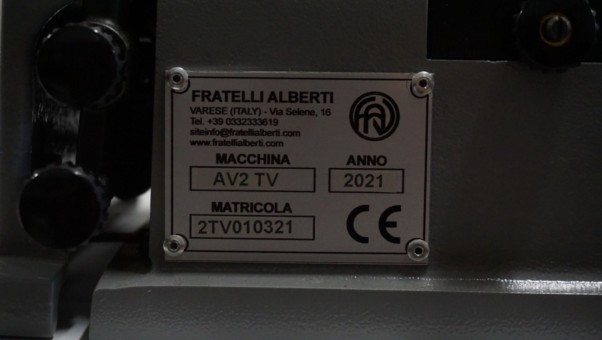 (NEW) FRATELLI ALVERTI AV2-TV LEATHER SKIVING MACHINE, S/N 2TV010321 - Image 4 of 4