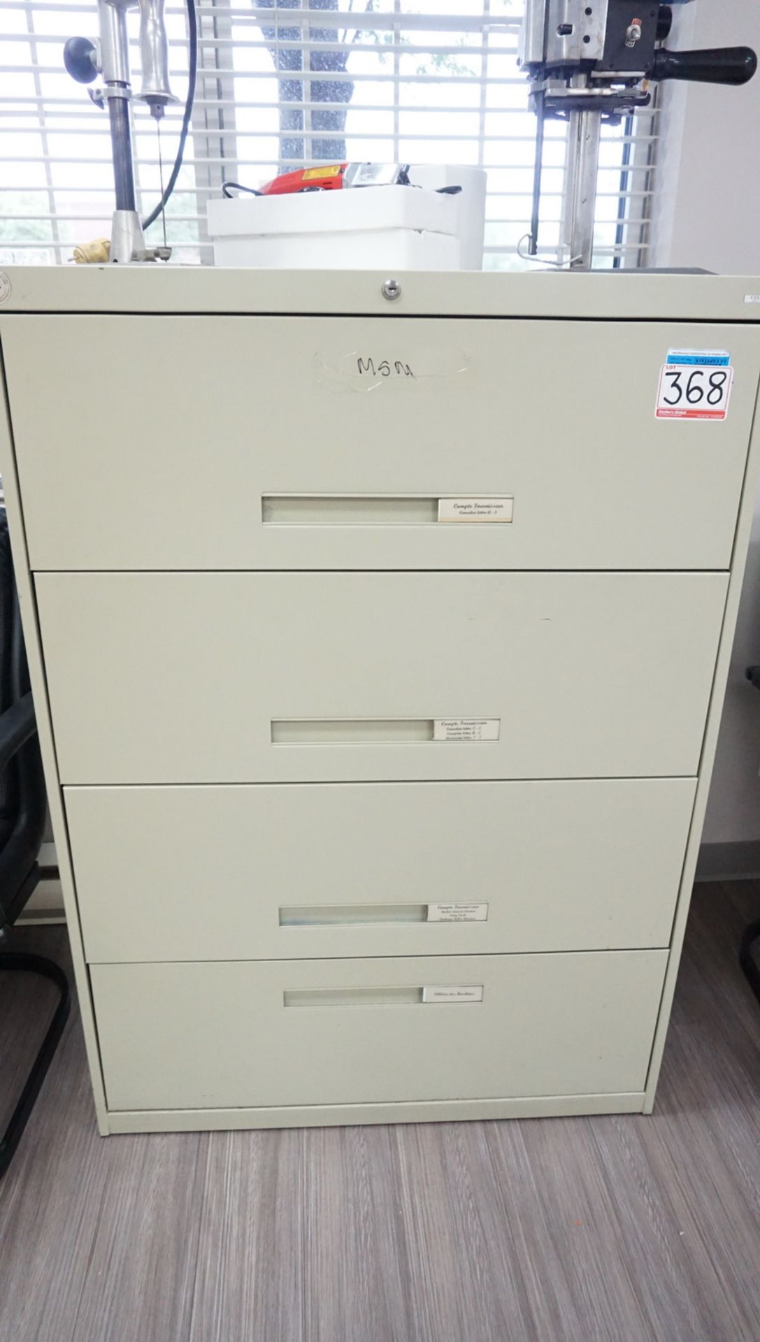 LOT - BEIGE 4-DRAWER LATERAL FILE CABINETS (4 UNITS) - Image 2 of 2