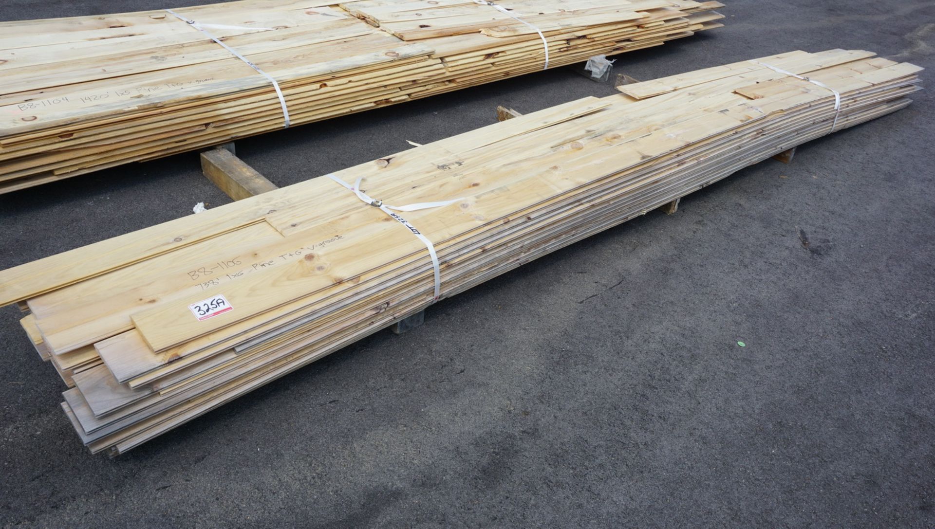 LOT - 738' OF 1" X 6 PINE TONGUE & GROOVE LUMBER (V-GROOVE)