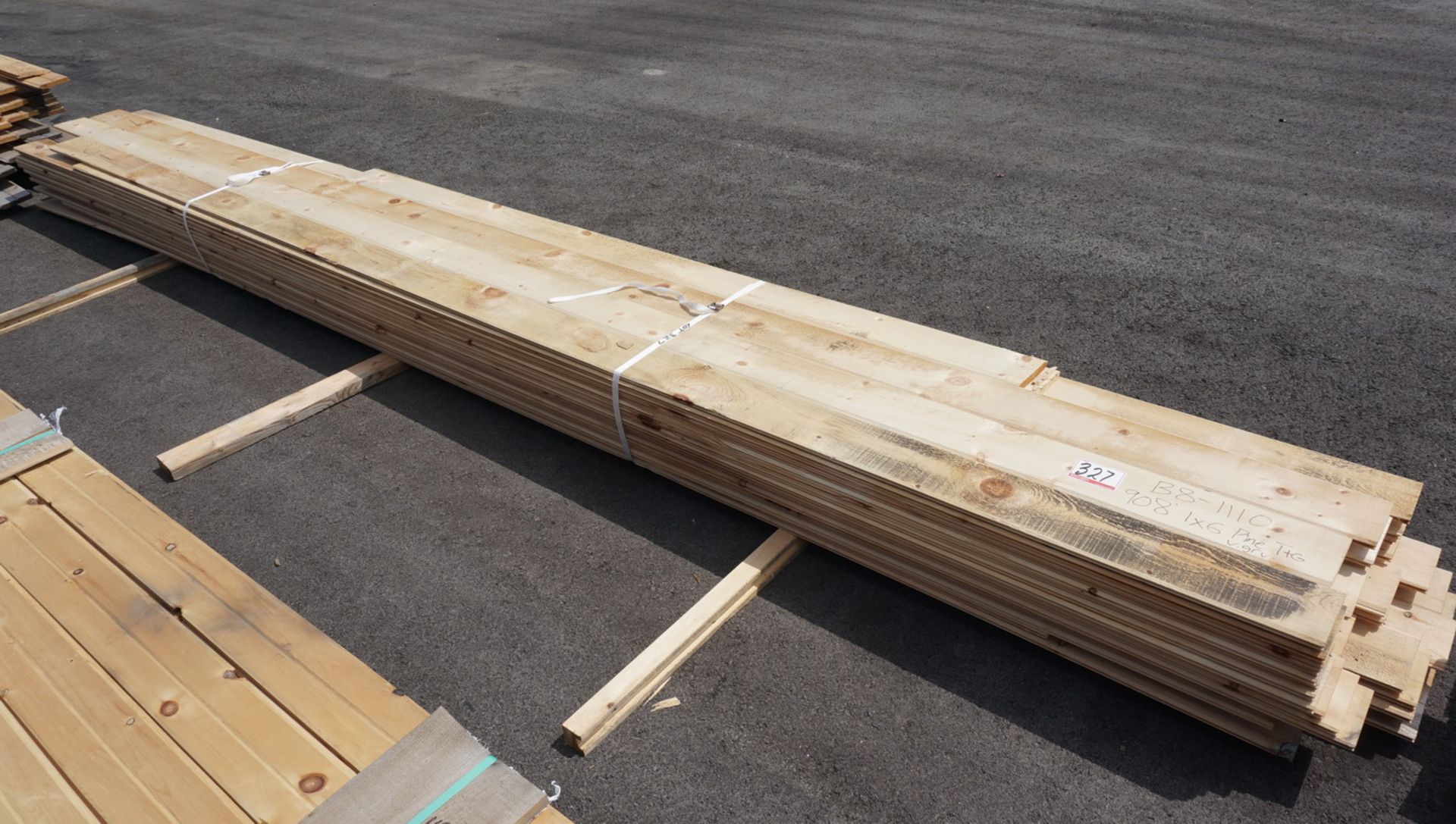 LOT - 908' OF 1" X 6 PINE TONGUE & GROOVE LUMBER (V-GROOVE)