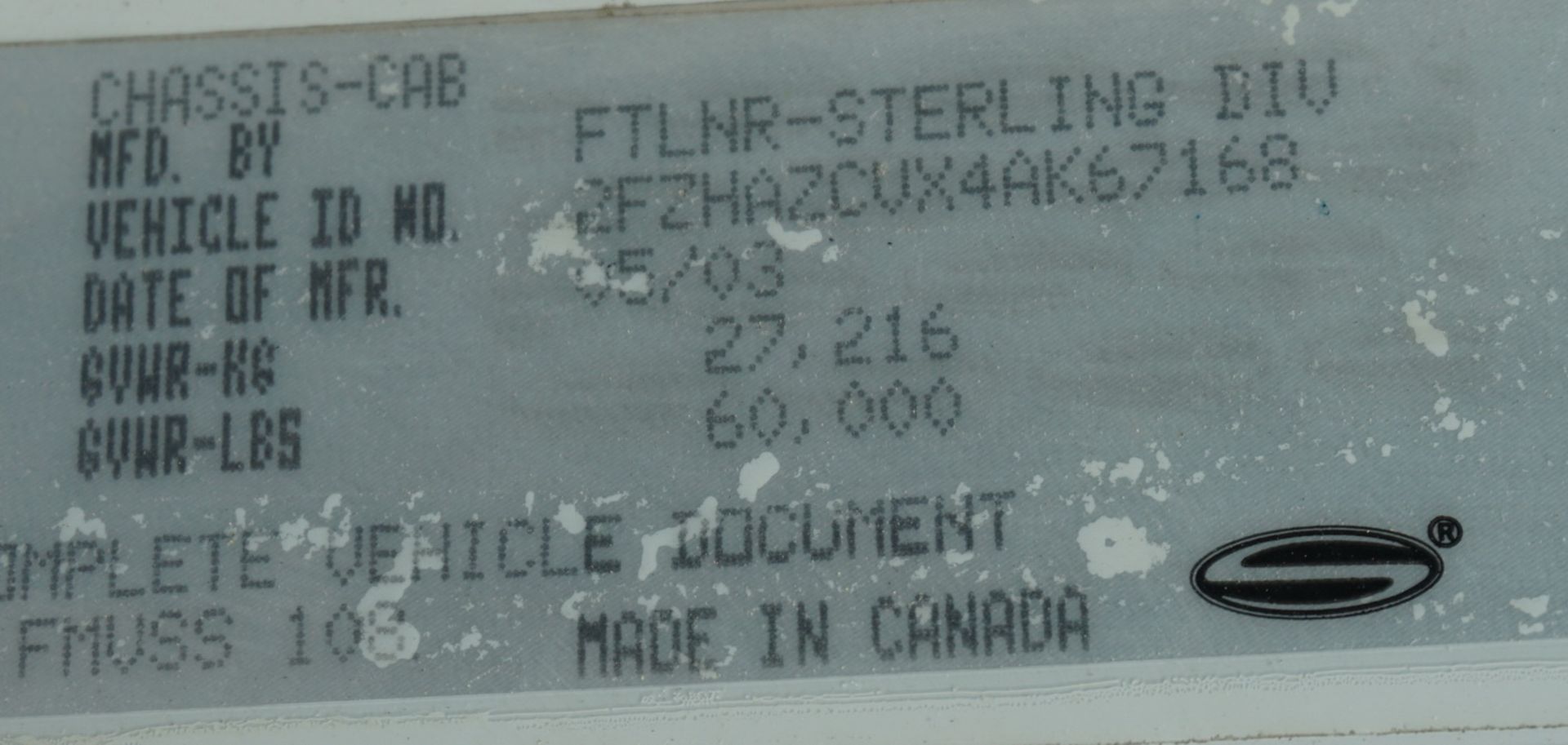 2004 STERLING L-LINE TANDEM AXLE FLATBED TRUCK W/ MERCEDES MBE4000 DIESEL ENGINE, 6X4, ROAD RANGER - Image 13 of 16