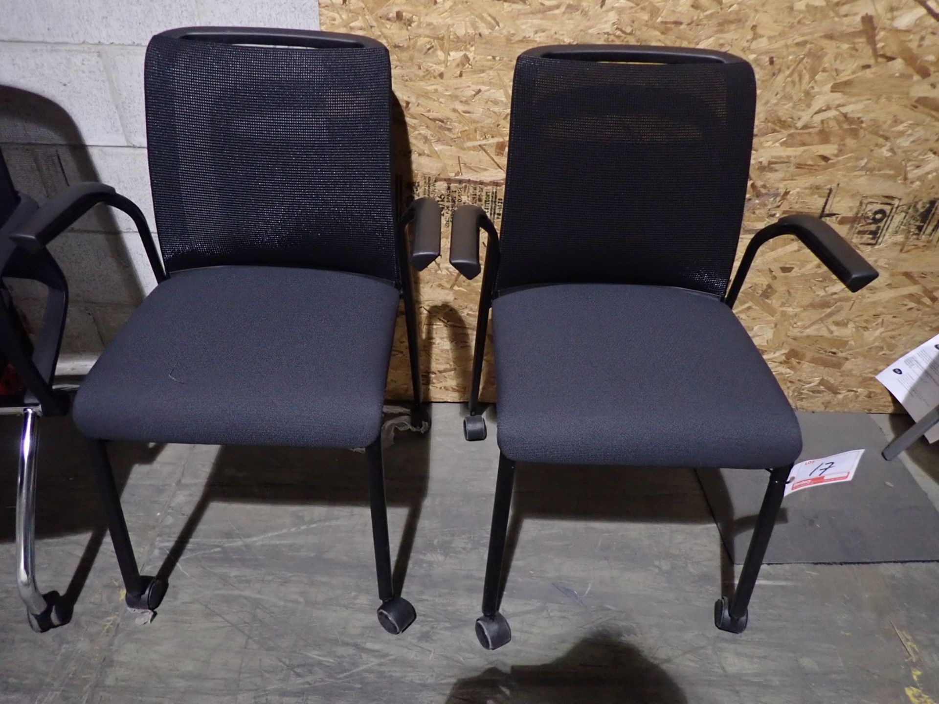 UNITS - AMQ BLACK ASSTD NESTING & STEELCASE REPLY ROLLING GUEST CHAIRS - Image 3 of 3