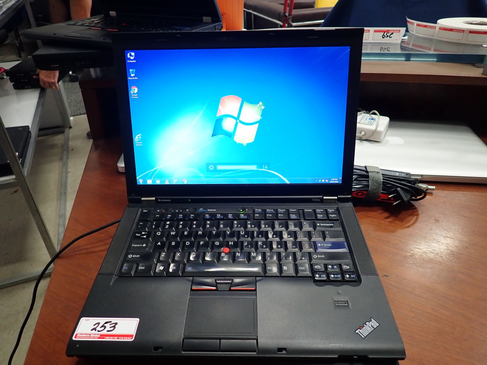 LENOVO T410S LAPTOP W/ INTEL CORE I5 M520 2.4GHZ CPU, 4GB RAM, 128 GB HDD W/ POWER SUPPLY