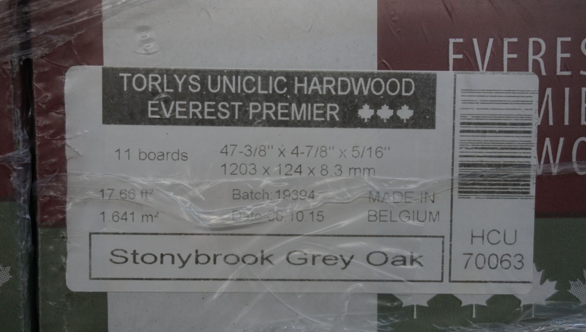 BOXES - TORLYS EVEREST PREMIER STONYBROOK GREY OAK ENGINEERED HARDWOOD 4-7/8" X 5/16" (17.66 - Image 3 of 3