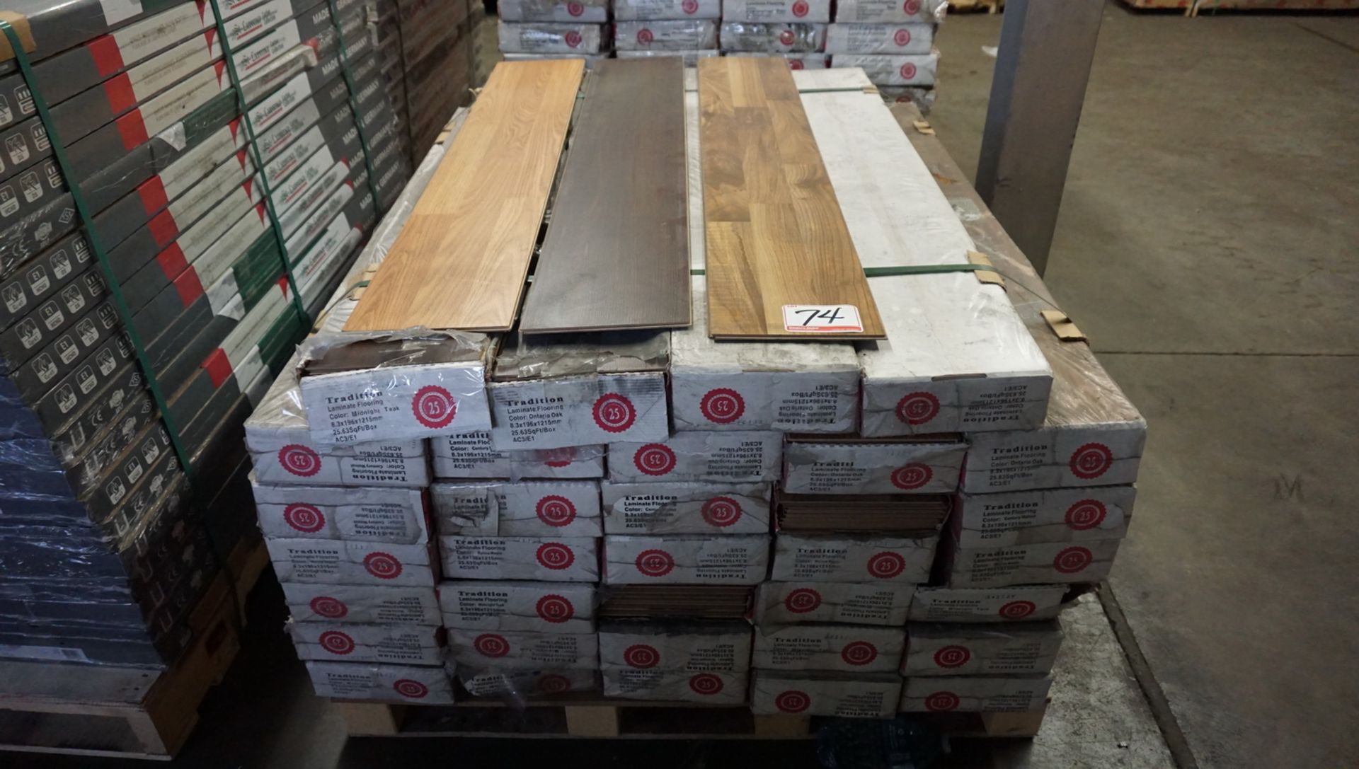 LOT - ASSORTED BOXES PRO COLLECTION LAMINATE FLOORING (34 BOXES)