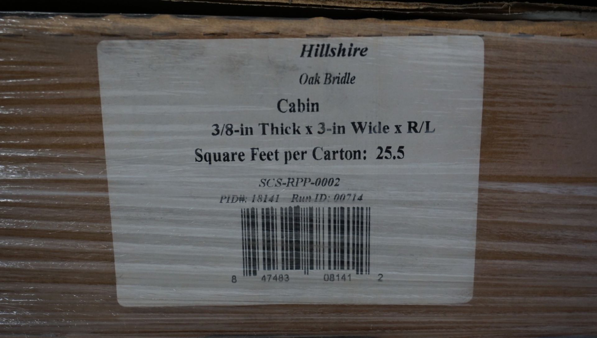 BOXES - HILLSHIRE OAK BRIDLE CABIN 3/8" X 3" X R/L ENGINEERED HARDWOOD ( 24.5 SQFT / BOX) - Image 3 of 3