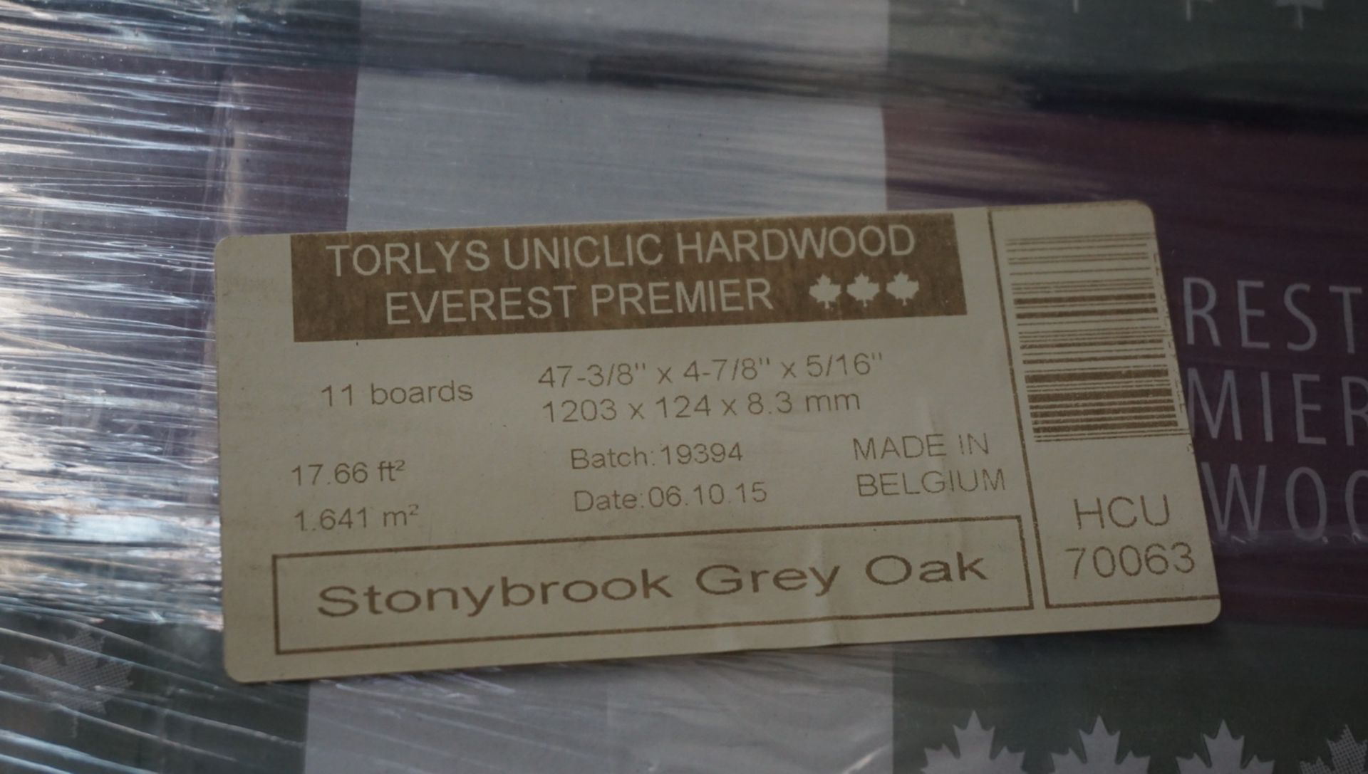 BOXES - TORLYS EVEREST PREMIER STONYBROOK GREY OAK ENGINEERED HARDWOOD 4-7/8" X 5/16" (17.66 - Image 3 of 3