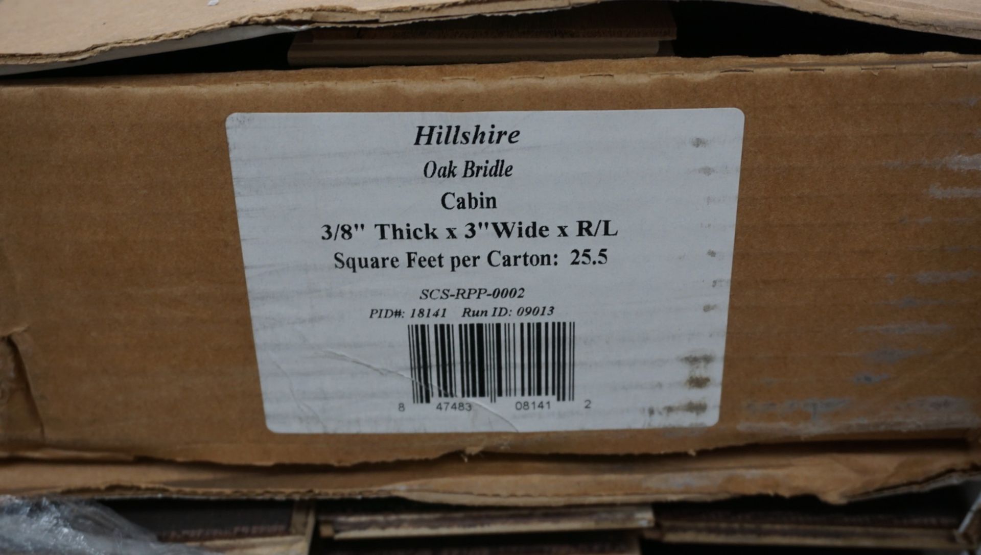 BOXES - HILLSHIRE OAK BRIDLE CABIN 3/8" X 3" X R/L ENGINEERED HARDWOOD ( 24.5 SQFT / BOX) - Image 2 of 3