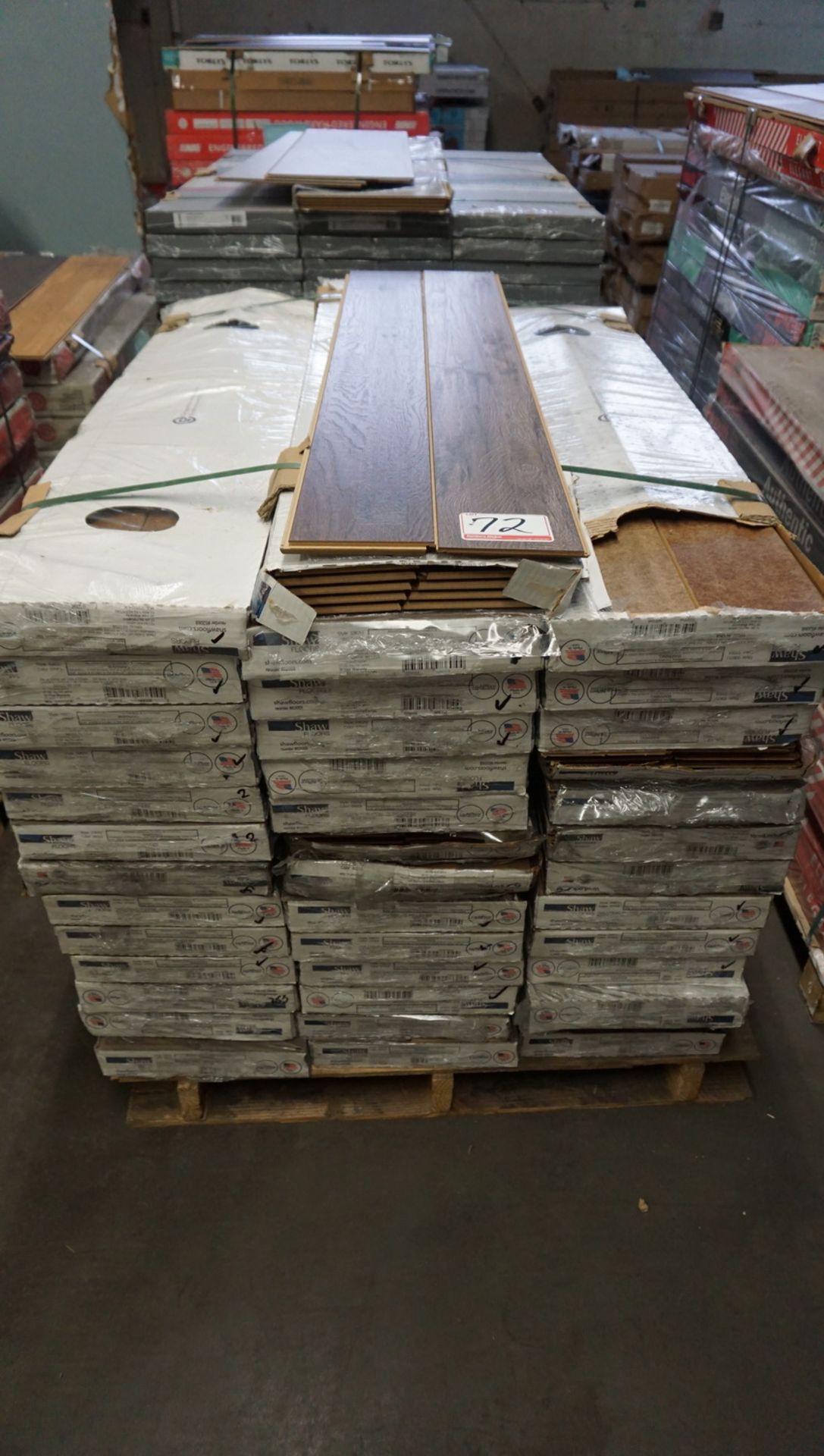 LOT - ASSORTED BOXES SHAW FLOOR LAMINATE FLOORING (40 BOXES)