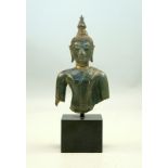 Bronze Buddha Statue, Thailand, Ayutthaya Periode,Fragment, Bronzeguss in verlorenene Form,