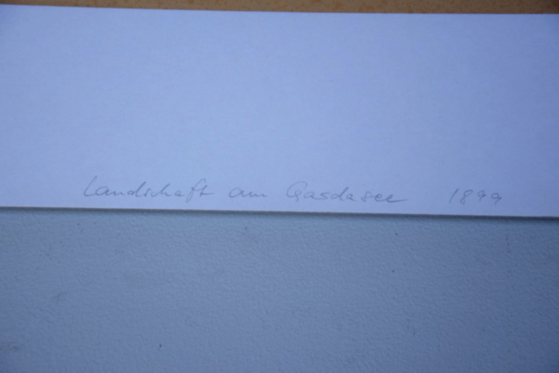 Landschaft am Gardasee, dat. (18)99,Kreide auf Papier, datiert unten rechts "10. april 99", mit - Image 3 of 3